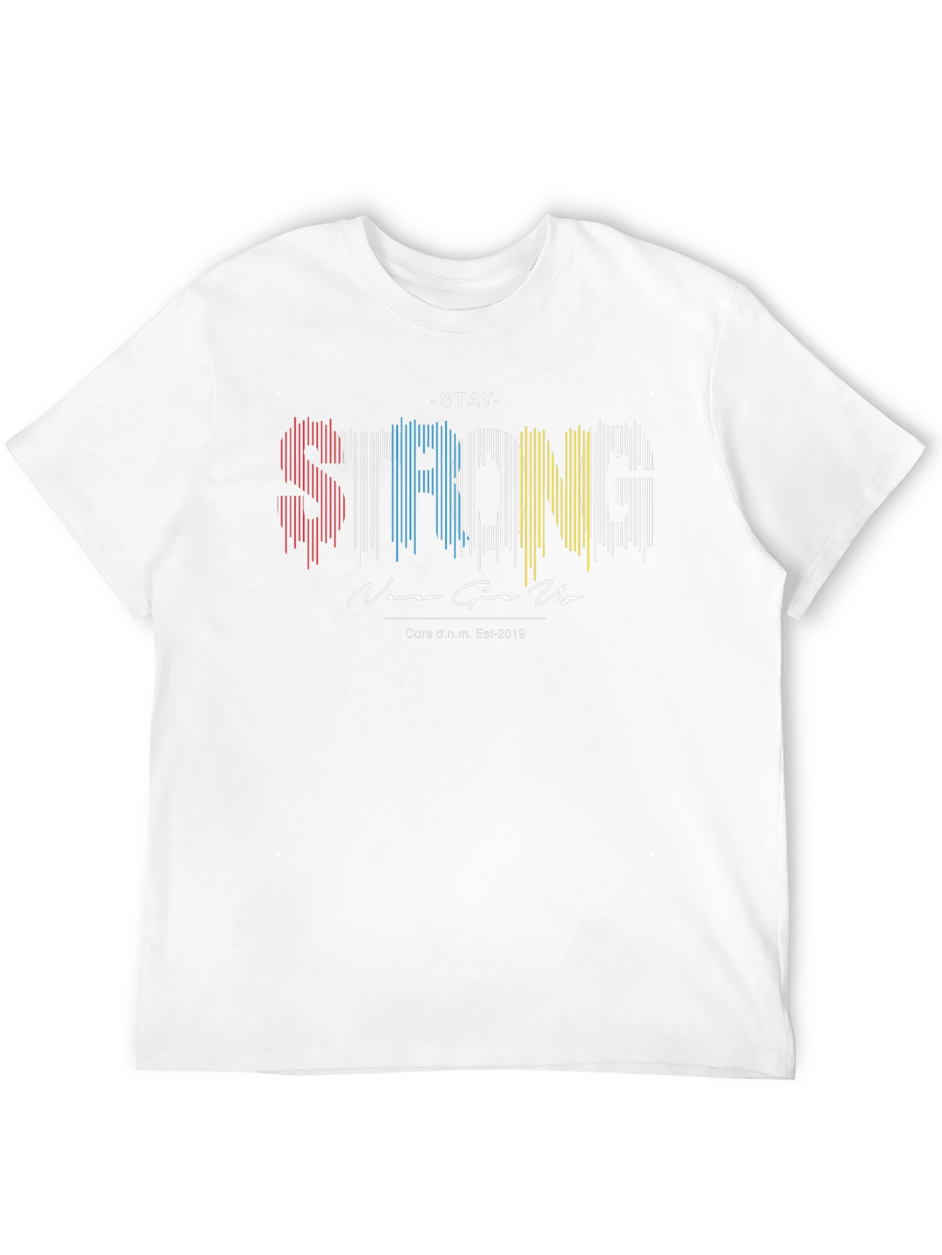 Stay Strong Graphic Print Black T-Shirt