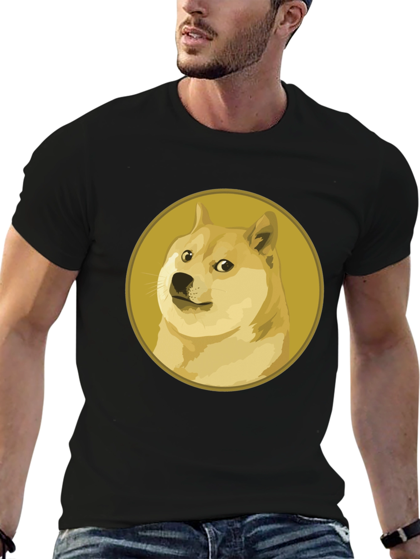 Doge Meme Black T-Shirt - Crypto Fashion