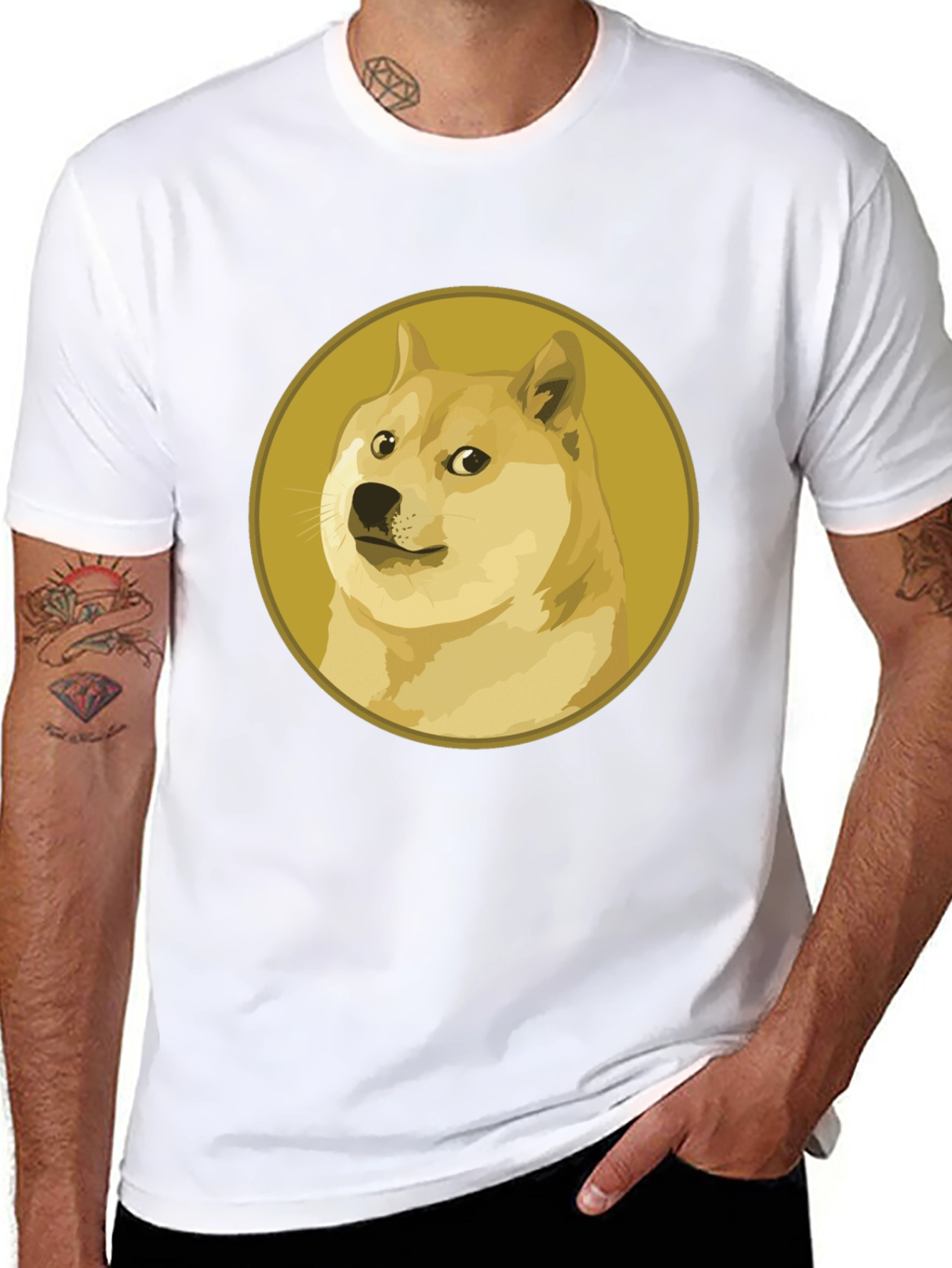 Doge Meme Black T-Shirt - Crypto Fashion