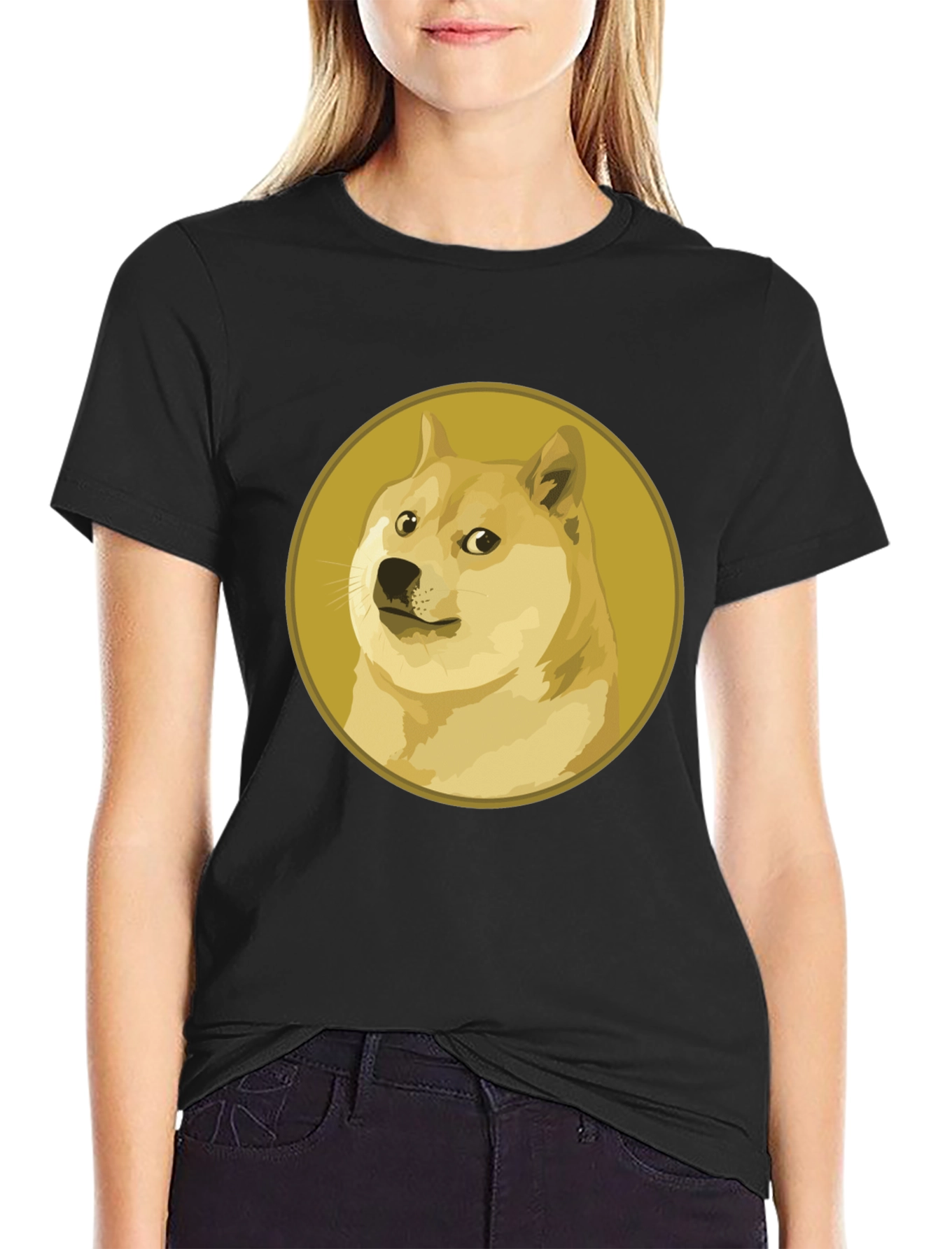 Doge Meme Black T-Shirt - Crypto Fashion