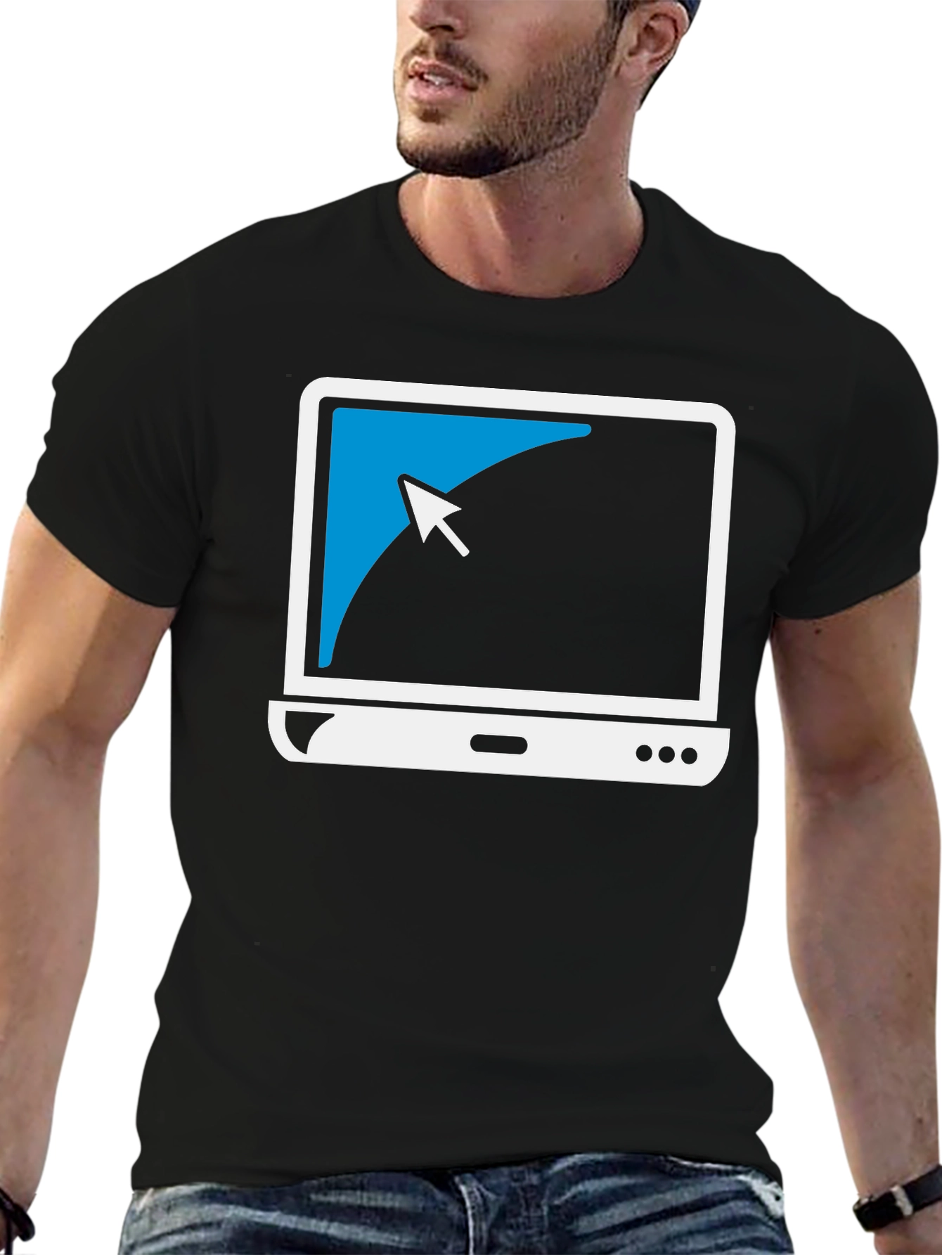 Geek Chic Laptop Tee: Cool Computer Graphic T-Shirt