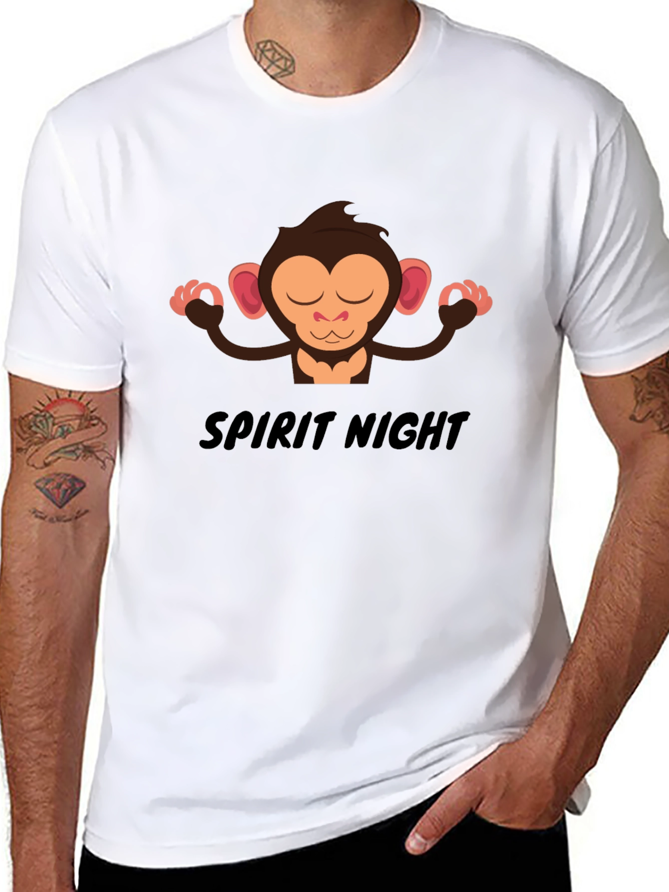 Zen Monkey Spirit Night T-Shirt