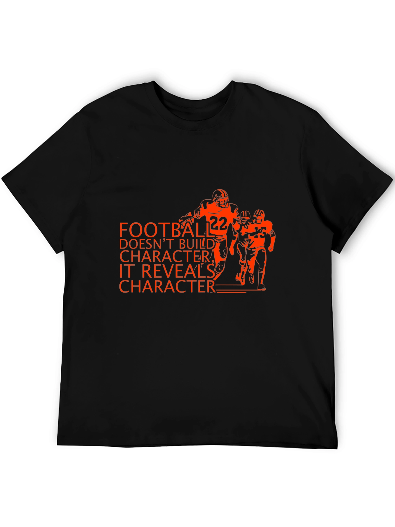 Football Reveals Character Black T-Shirt