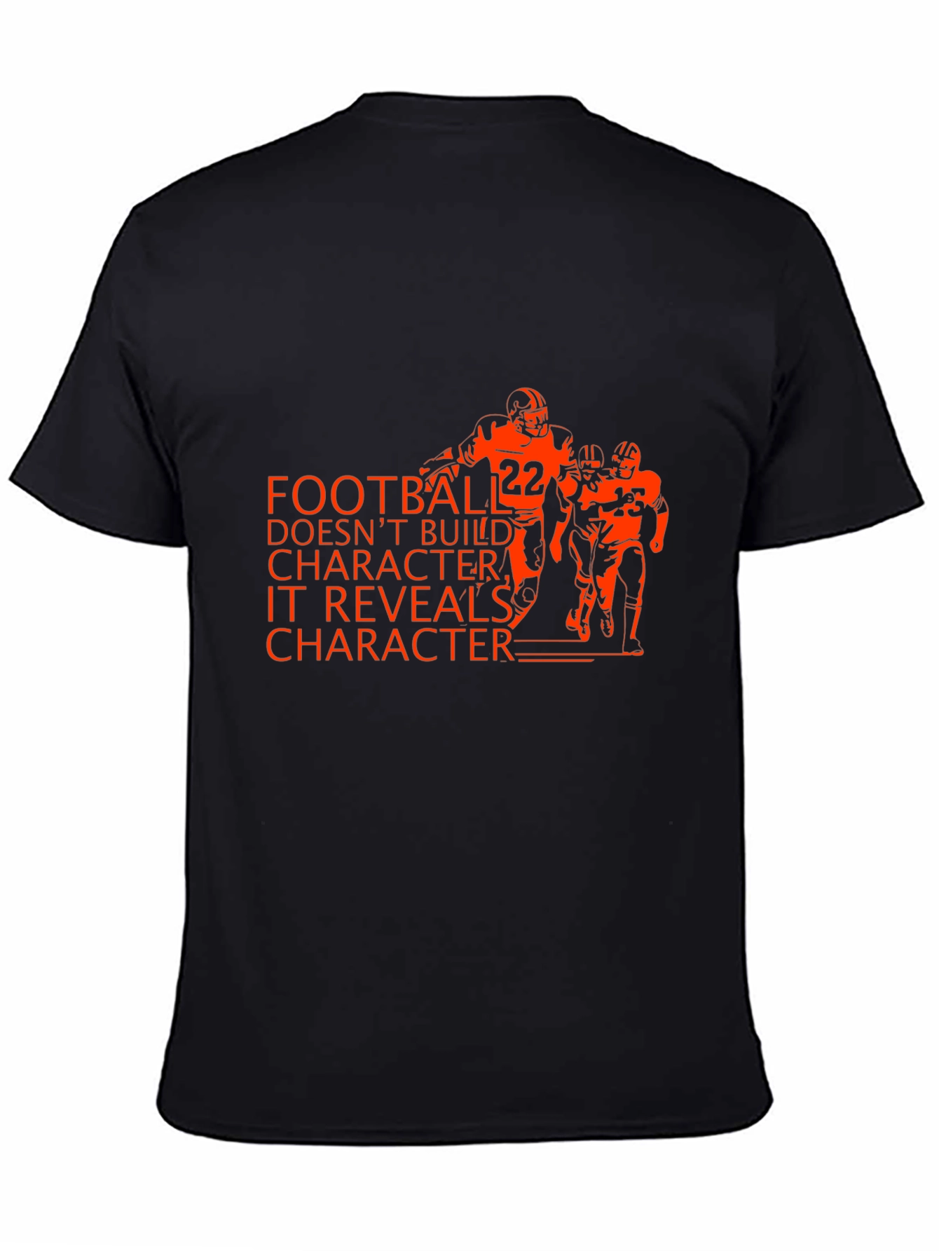 Football Reveals Character Black T-Shirt