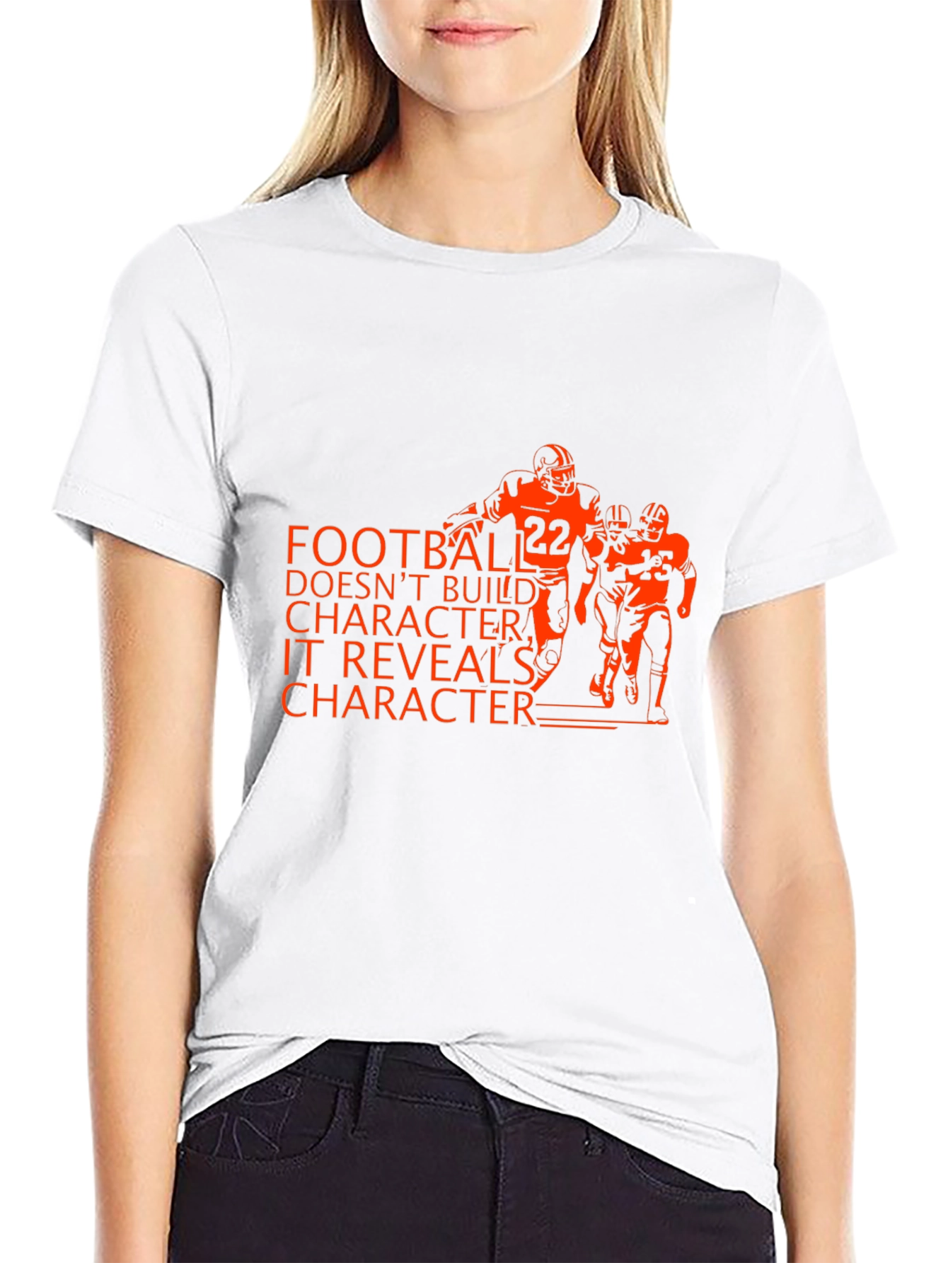 Football Reveals Character Black T-Shirt