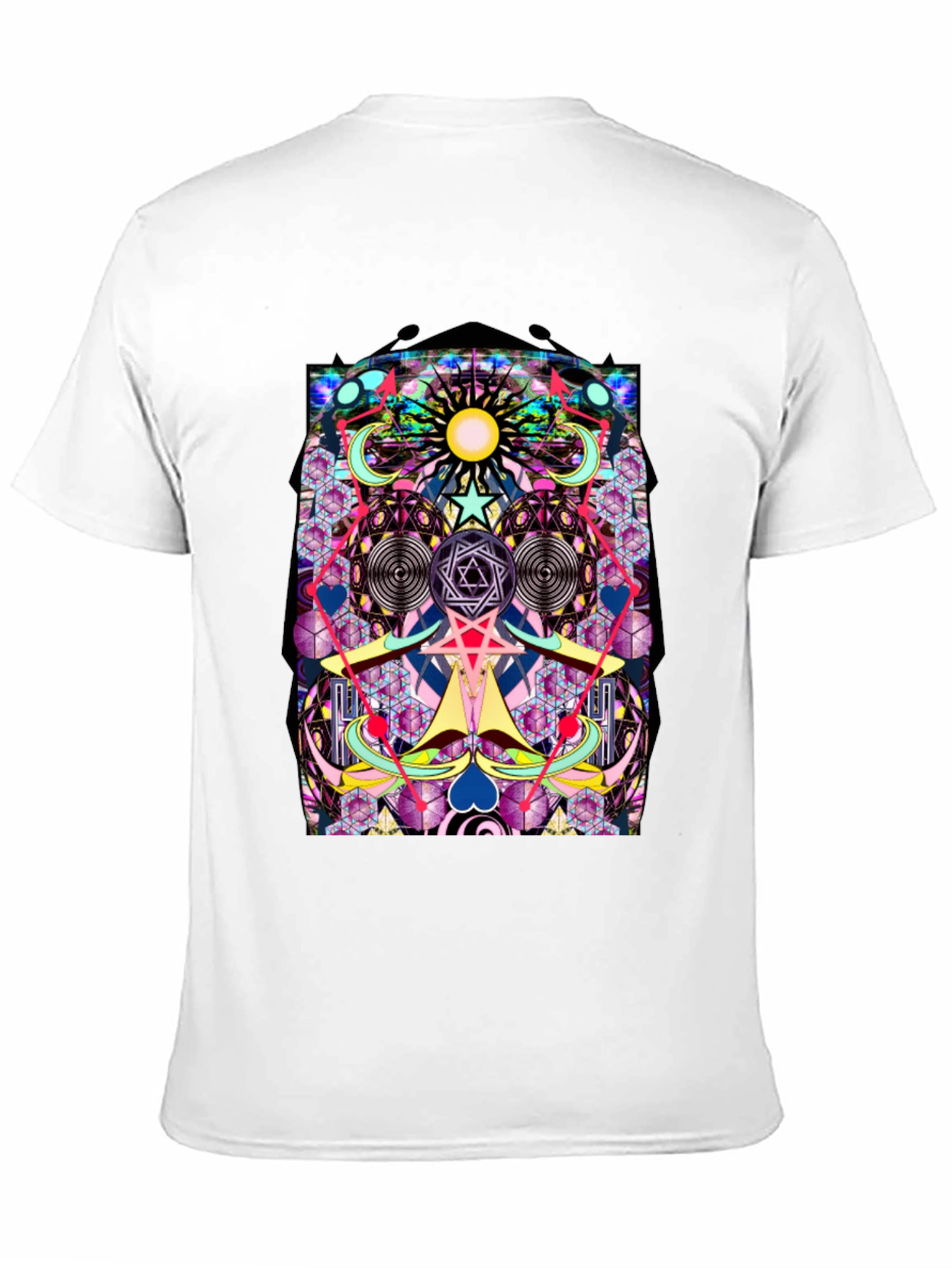 Psychedelic Geometric Art Graphic Print T-Shirt