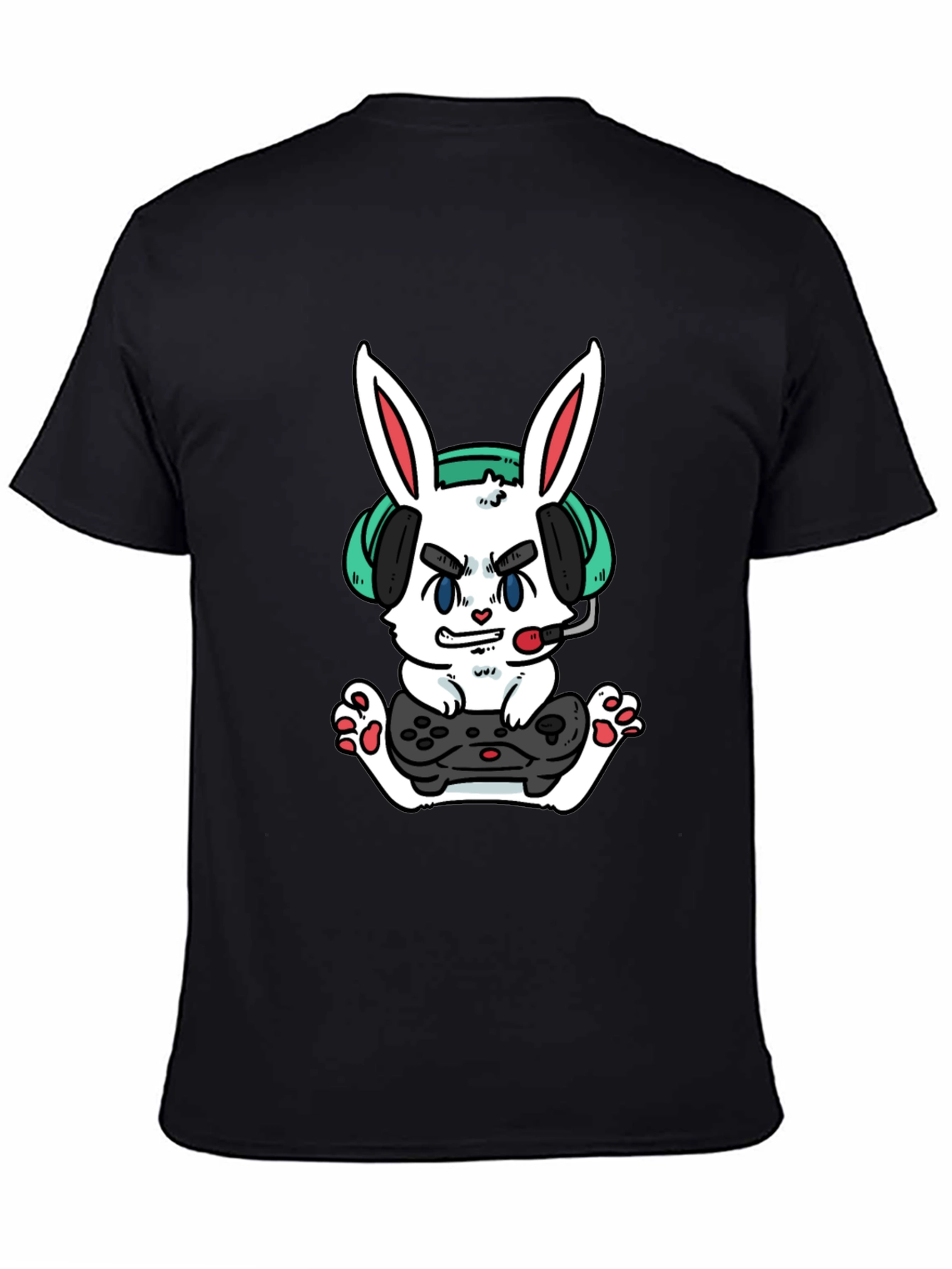 Gamer Bunny T-Shirt - Funny Cartoon Rabbit Tee