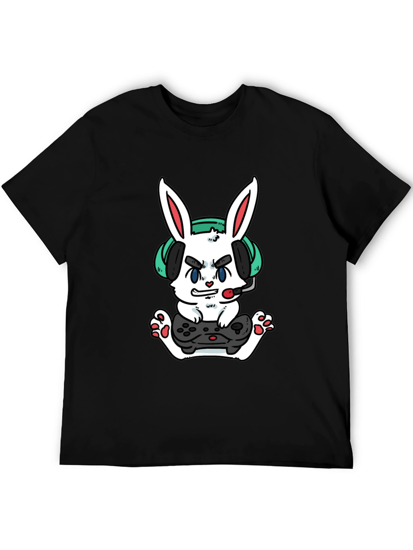 Gamer Bunny T-Shirt - Funny Cartoon Rabbit Tee