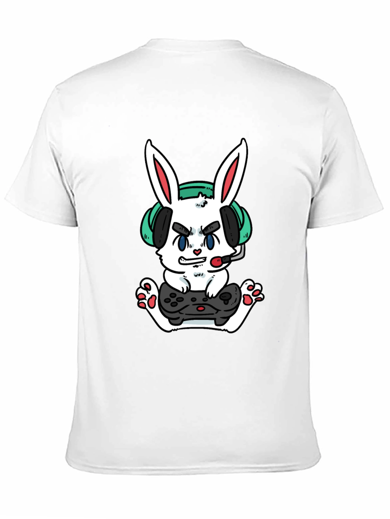 Gamer Bunny T-Shirt - Funny Cartoon Rabbit Tee