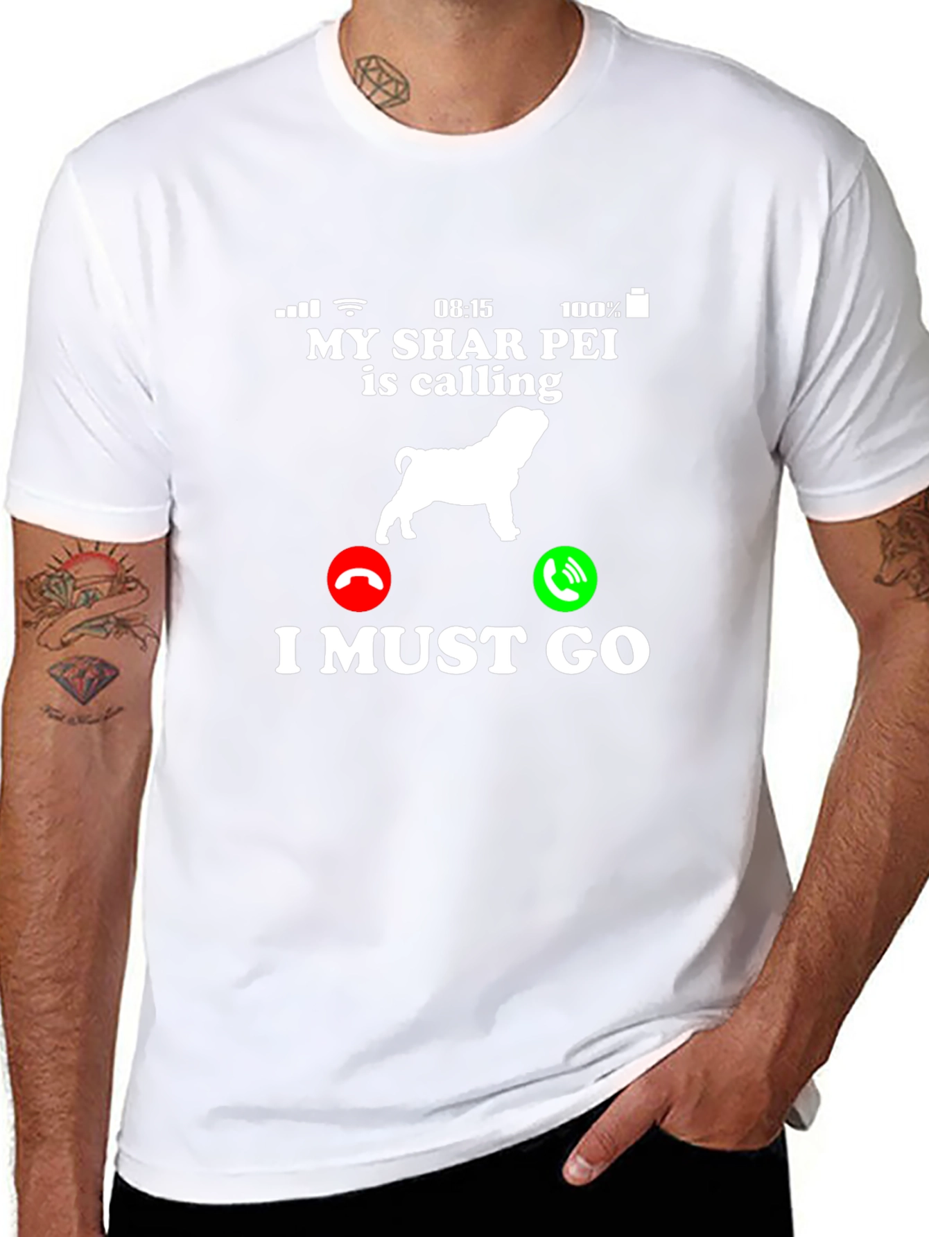 Shar Pei Calling T-Shirt Dog Lover Gift