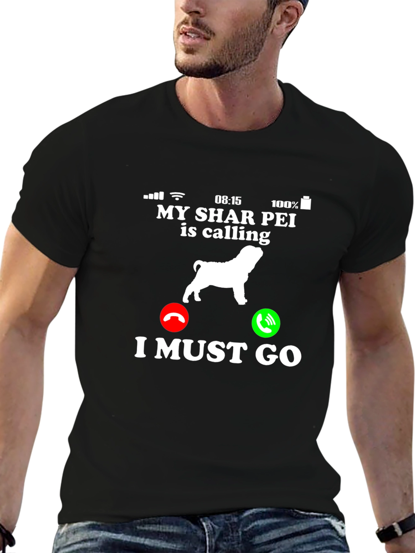 Shar Pei Calling T-Shirt Dog Lover Gift