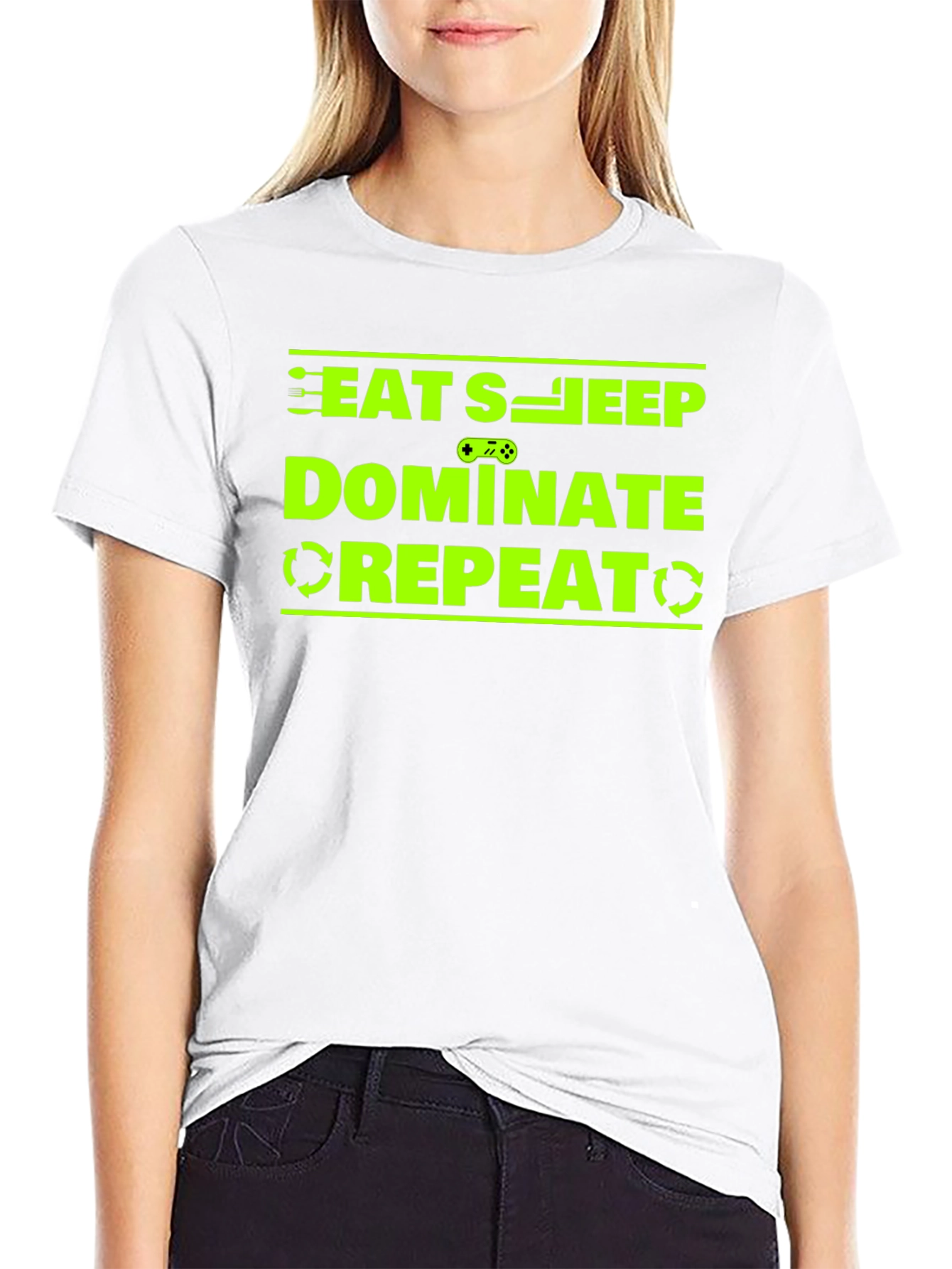 Eat Sleep Dominate Repeat Gamer T-Shirt