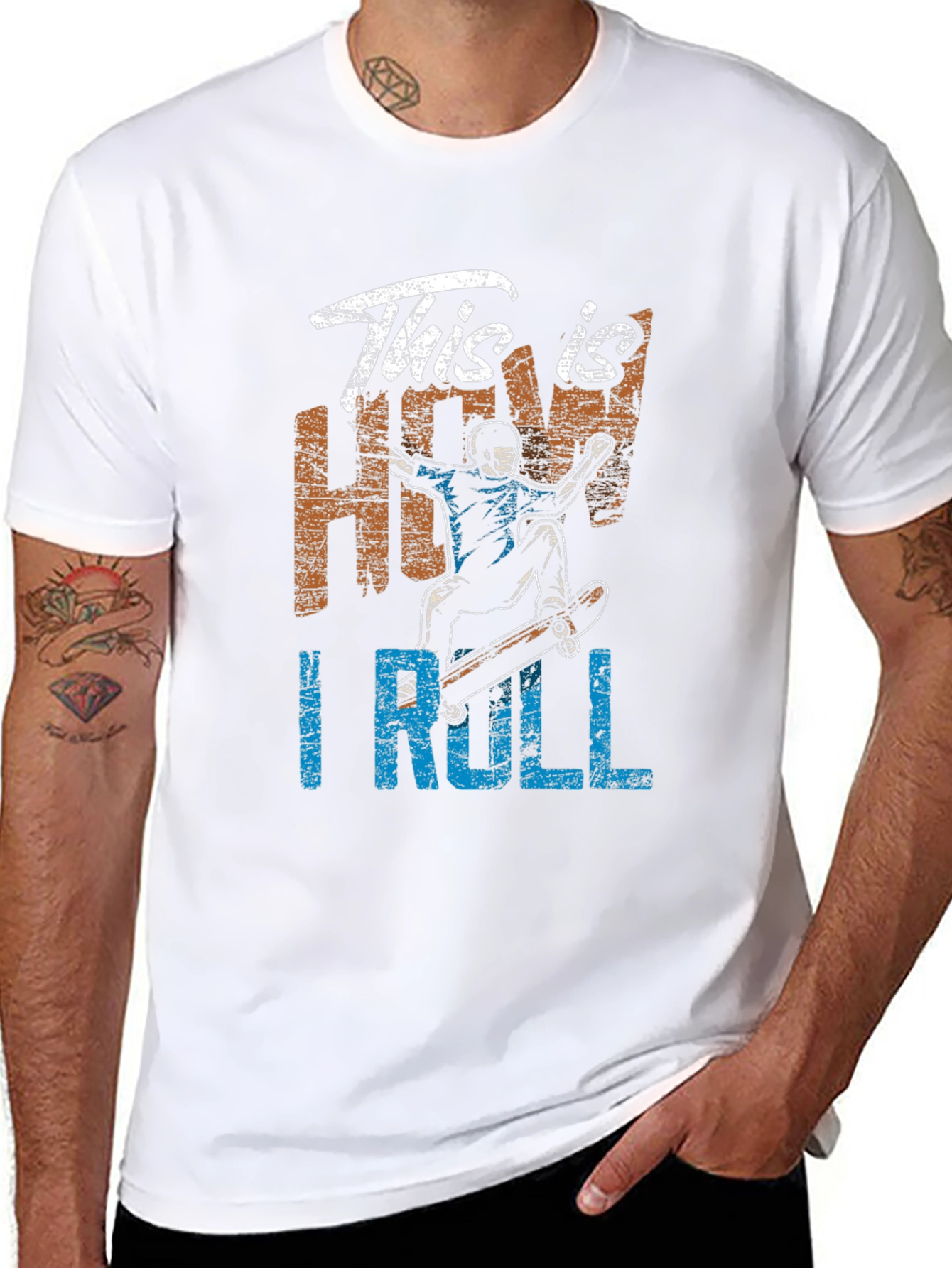 This is How I Roll Skateboarder Graphic Tee