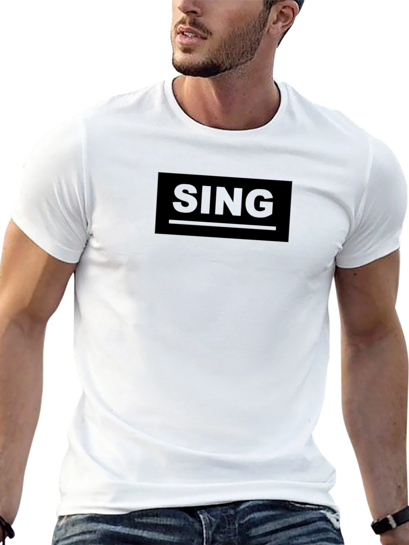 SING Graphic Tee - Black - Premium Quality Cotton