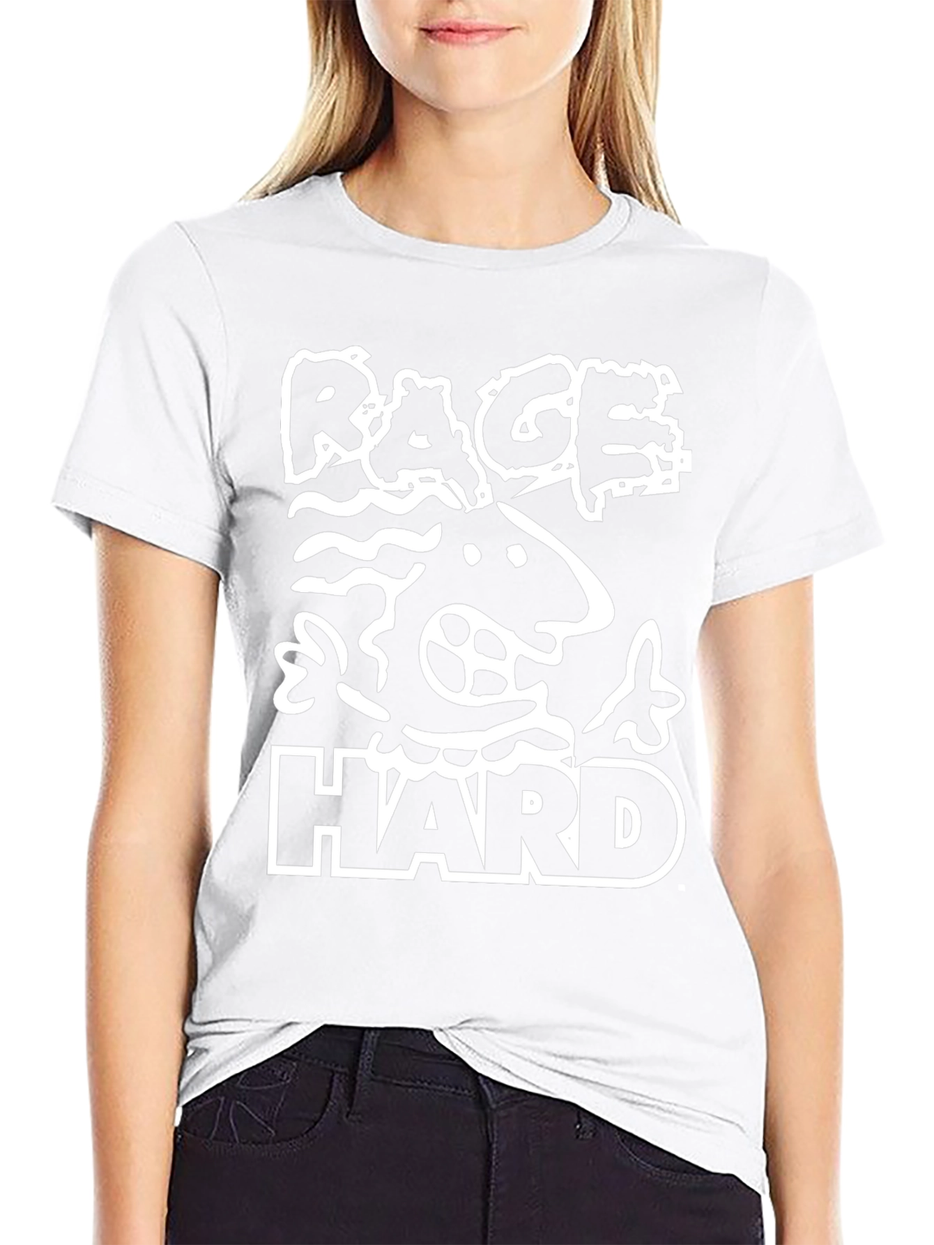 Rage Hard Graphic Print Black T-Shirt