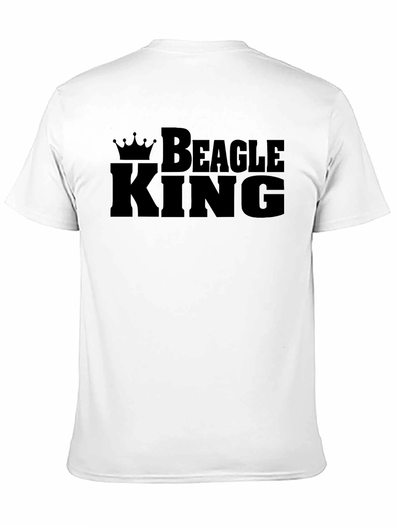 Beagle King Graphic Tee - Black Cotton T-Shirt