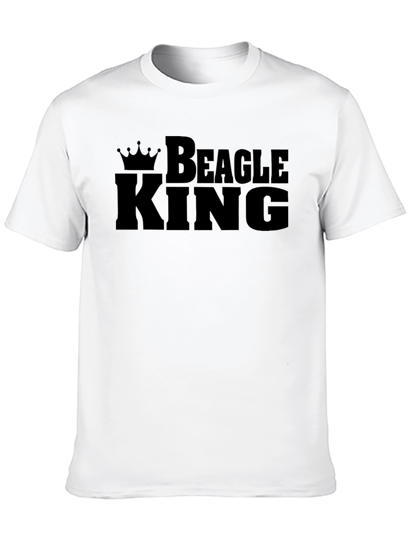 Beagle King Graphic Tee - Black Cotton T-Shirt