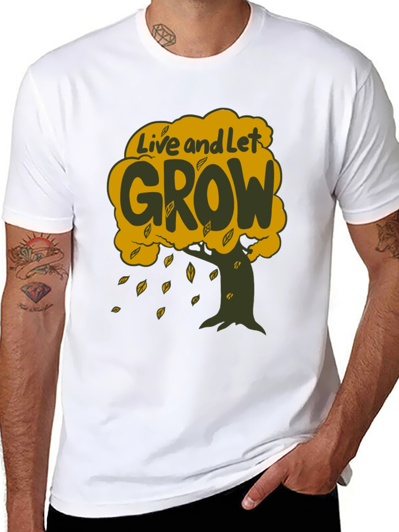 Live and Let Grow T-Shirt - Tree Graphic Tee