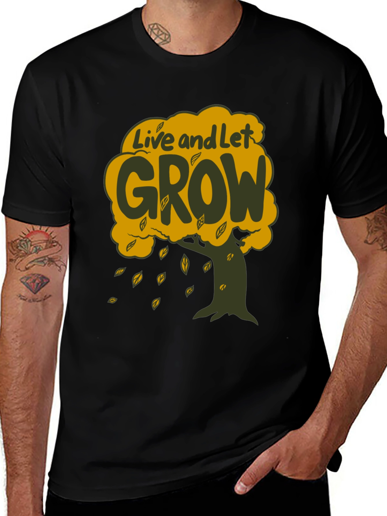 Live and Let Grow T-Shirt - Tree Graphic Tee