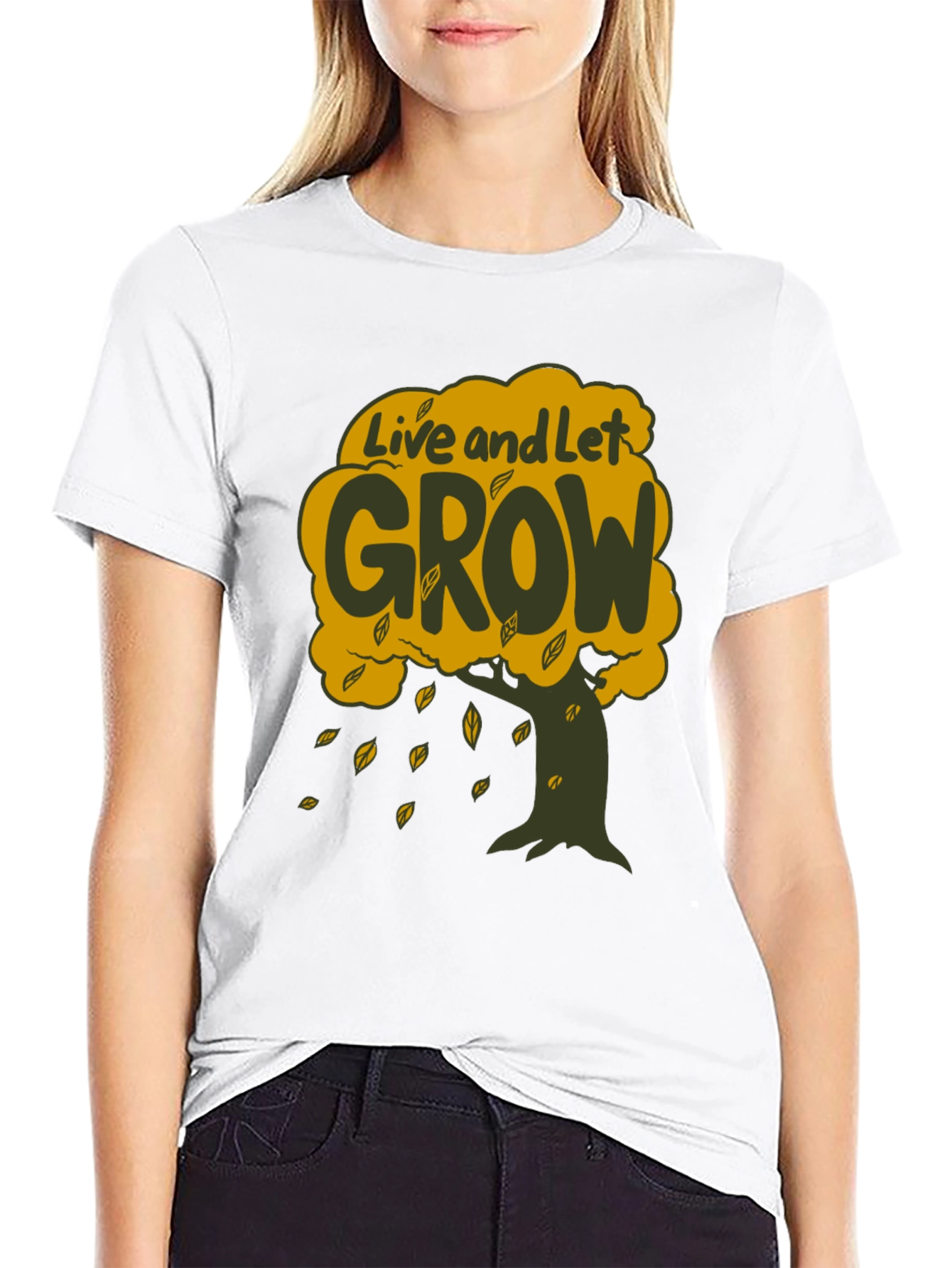 Live and Let Grow T-Shirt - Tree Graphic Tee