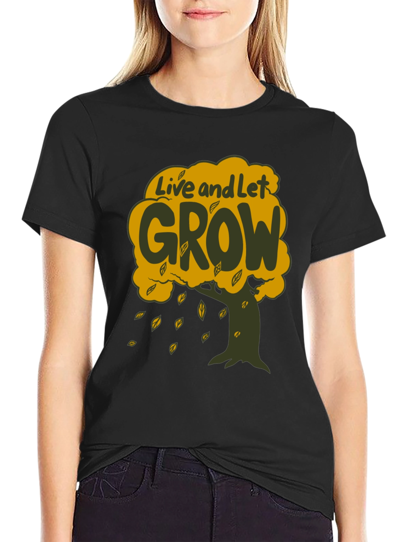 Live and Let Grow T-Shirt - Tree Graphic Tee