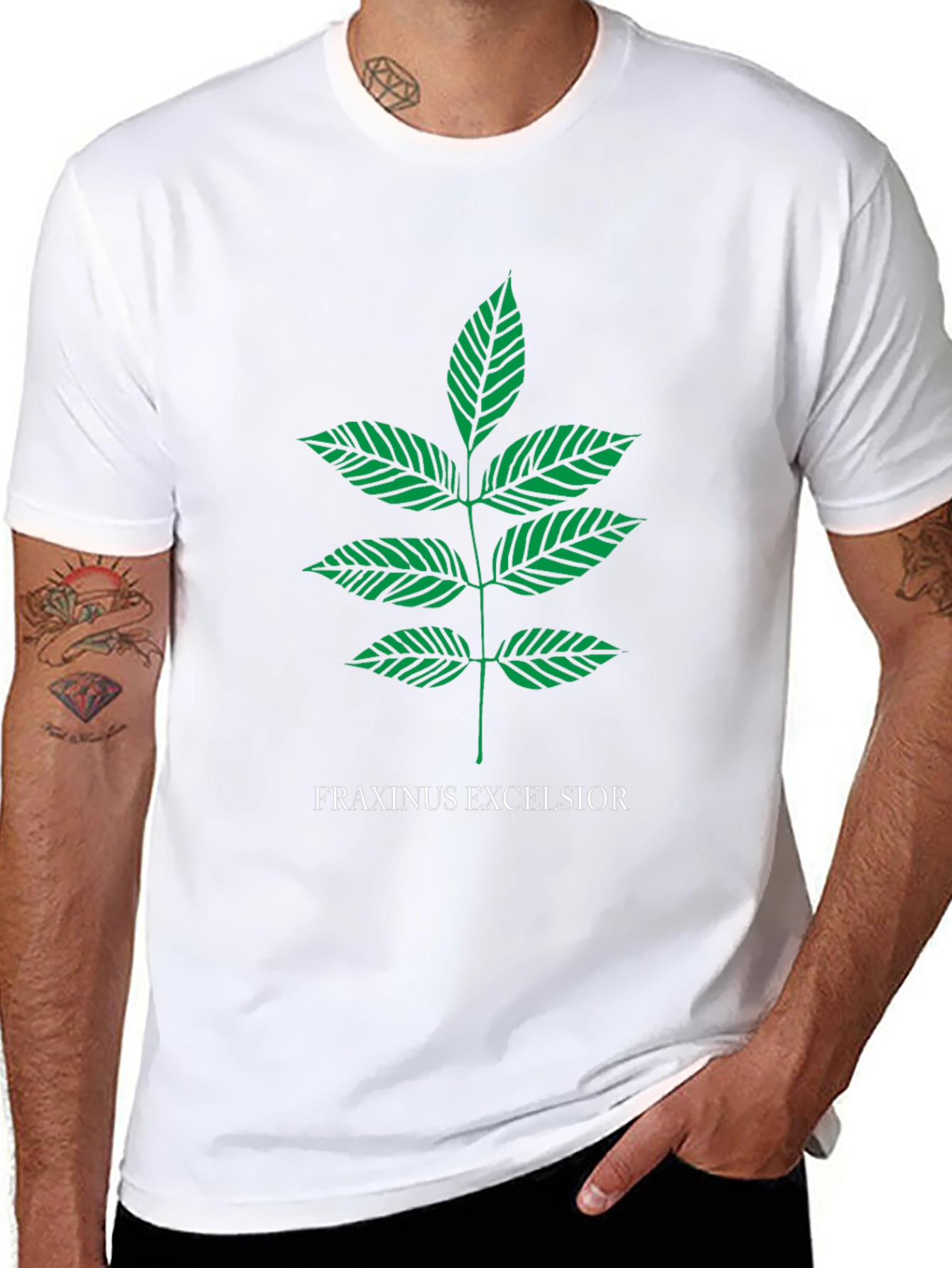 Fraxinus Excelsior T-Shirt - Botanical Tree Leaf Tee