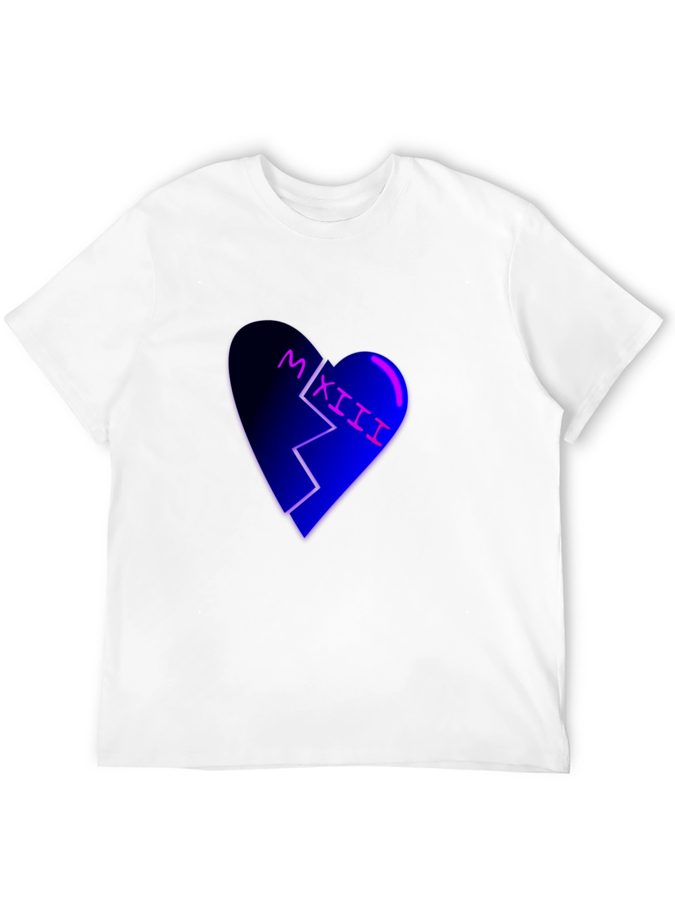 Broken Heart Roman Numeral Graphic Tee - Black