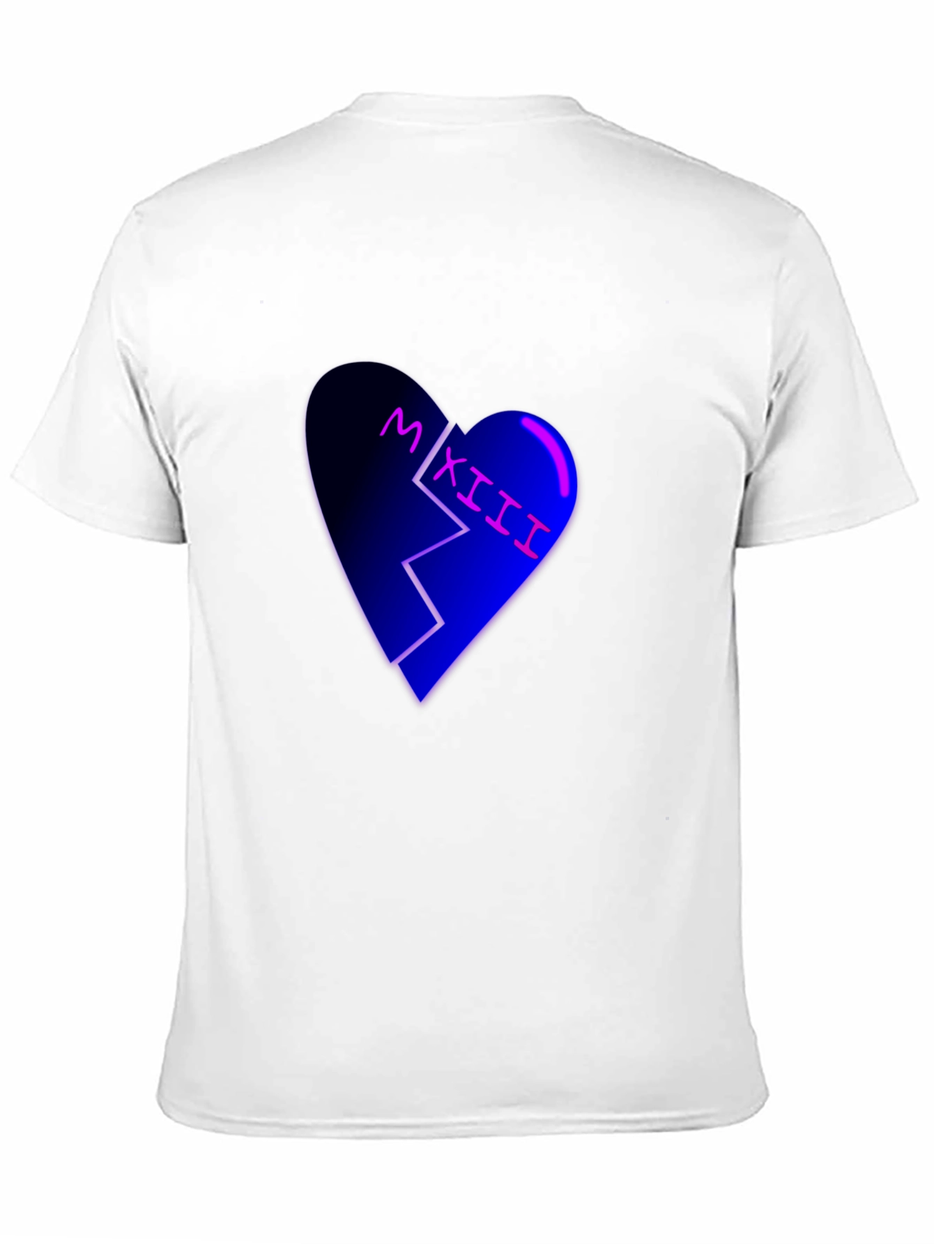 Broken Heart Roman Numeral Graphic Tee - Black