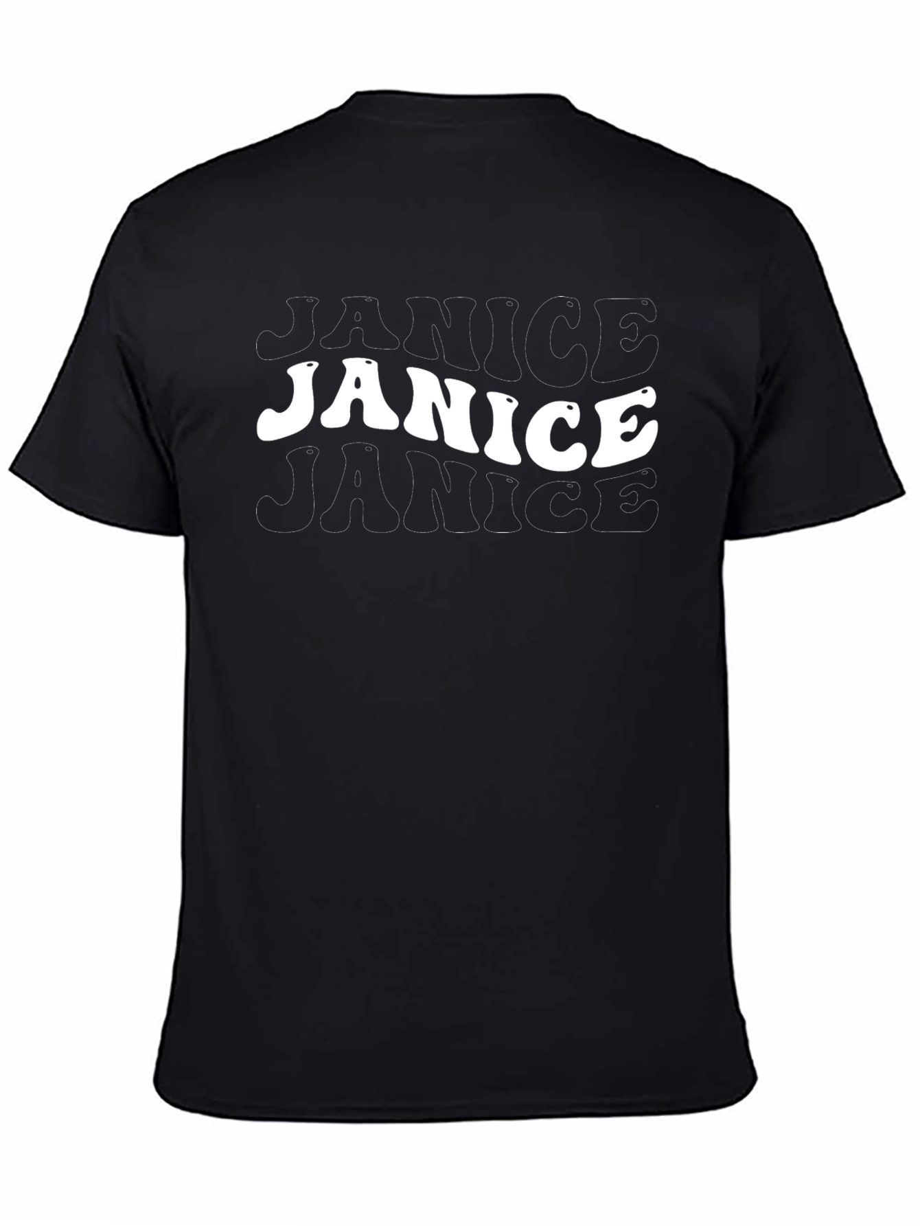 Janice Graphic Tee - Black Cotton T-Shirt