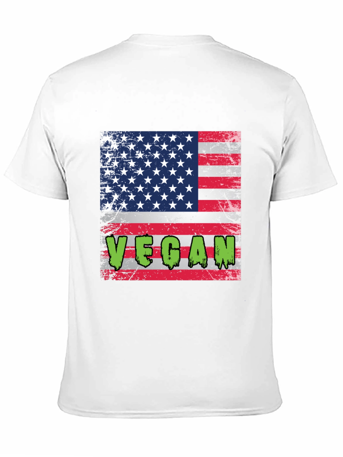 Vegan American Flag Graphic T-Shirt