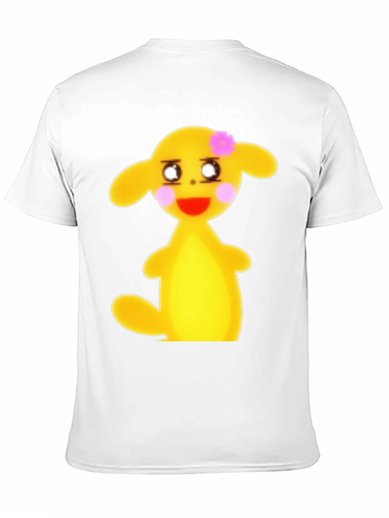 Black T-Shirt with Cute Yellow Character