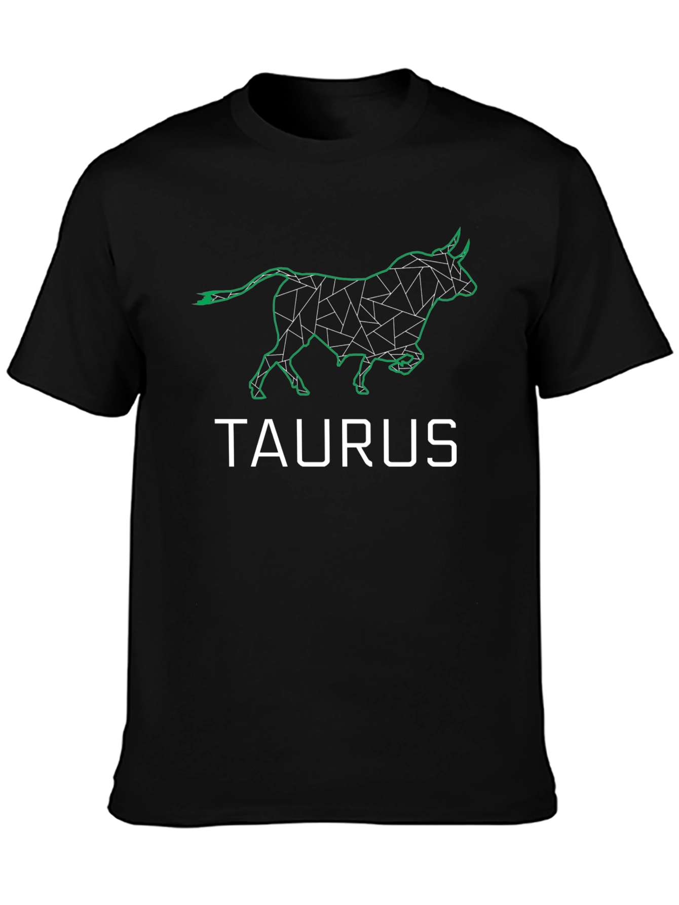 Taurus Zodiac Sign Geometric Bull T-Shirt