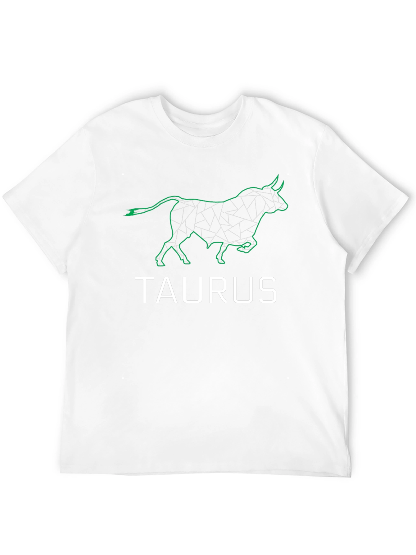 Taurus Zodiac Sign Geometric Bull T-Shirt