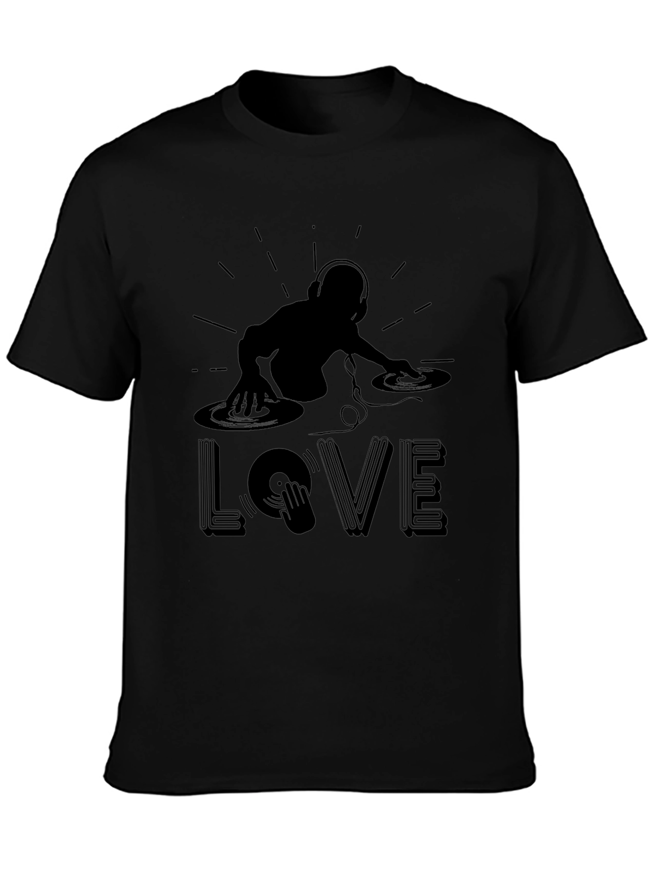 DJ Love Graphic T-Shirt - Black
