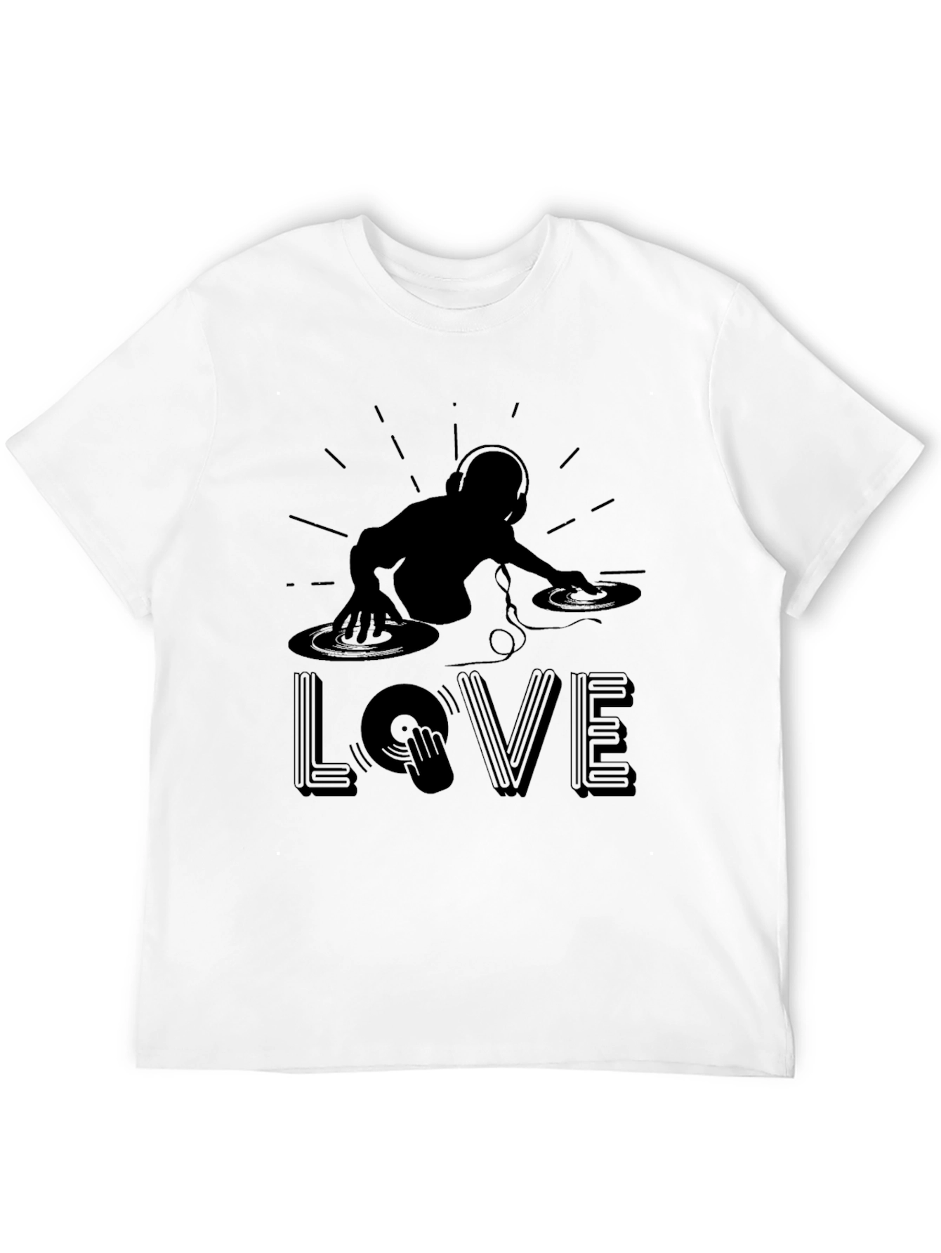 DJ Love Graphic T-Shirt - Black