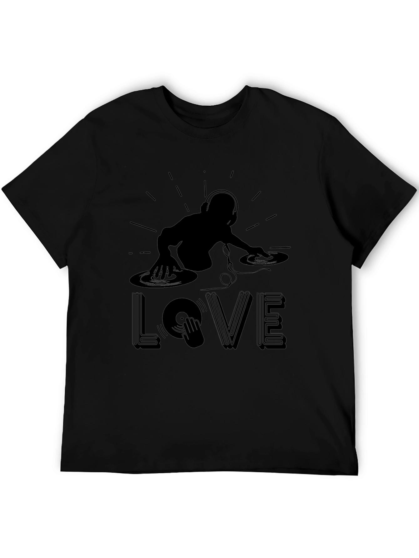 DJ Love Graphic T-Shirt - Black