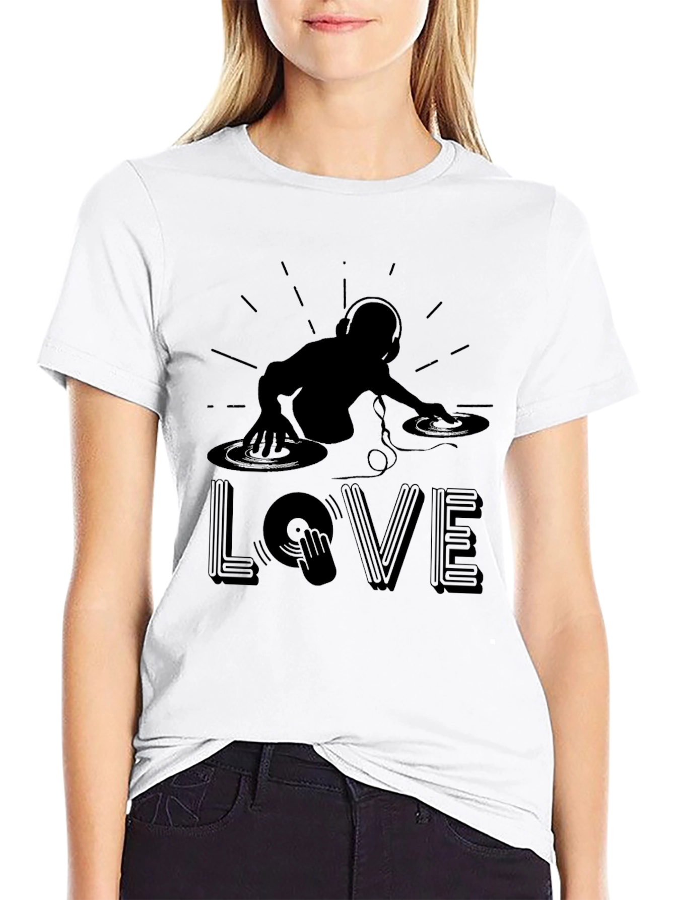 DJ Love Graphic T-Shirt - Black