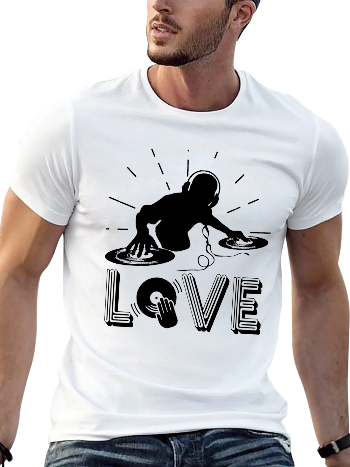 DJ Love Graphic T-Shirt - Black