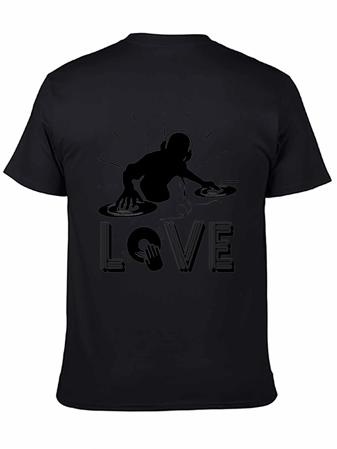 DJ Love Graphic T-Shirt - Black