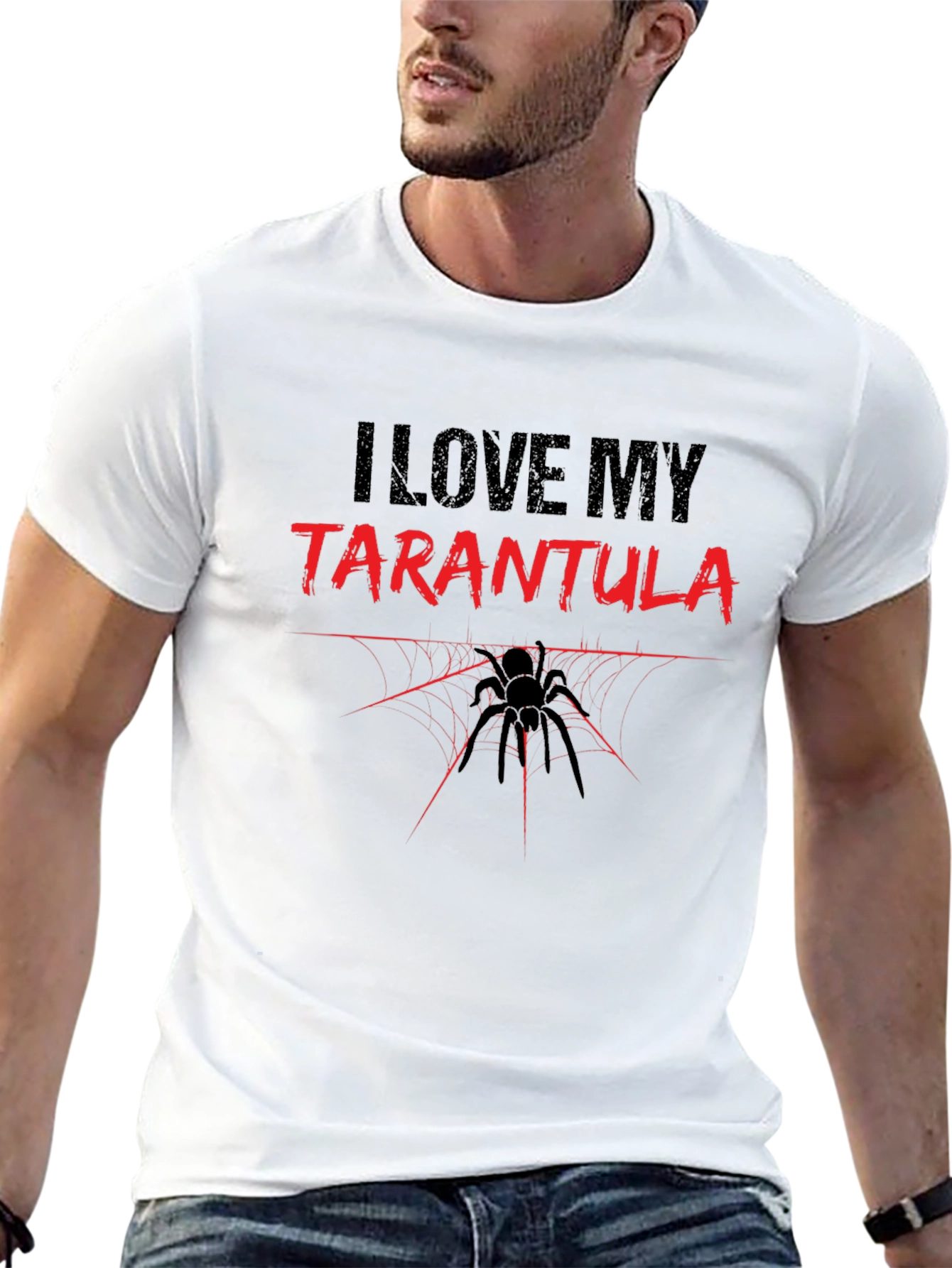 I Love My Tarantula Black Graphic Tee