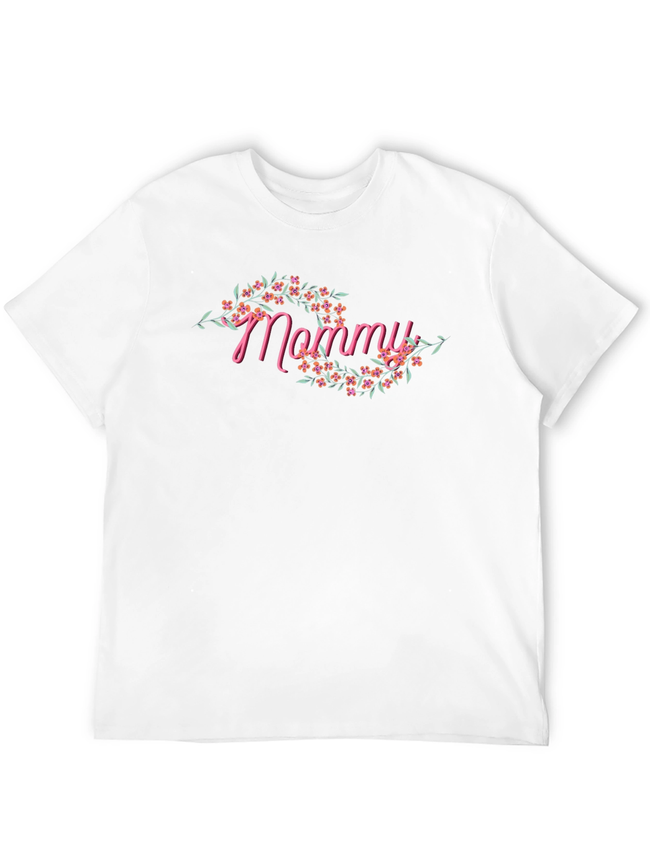 Mommy Floral Graphic Tee - Black T-Shirt