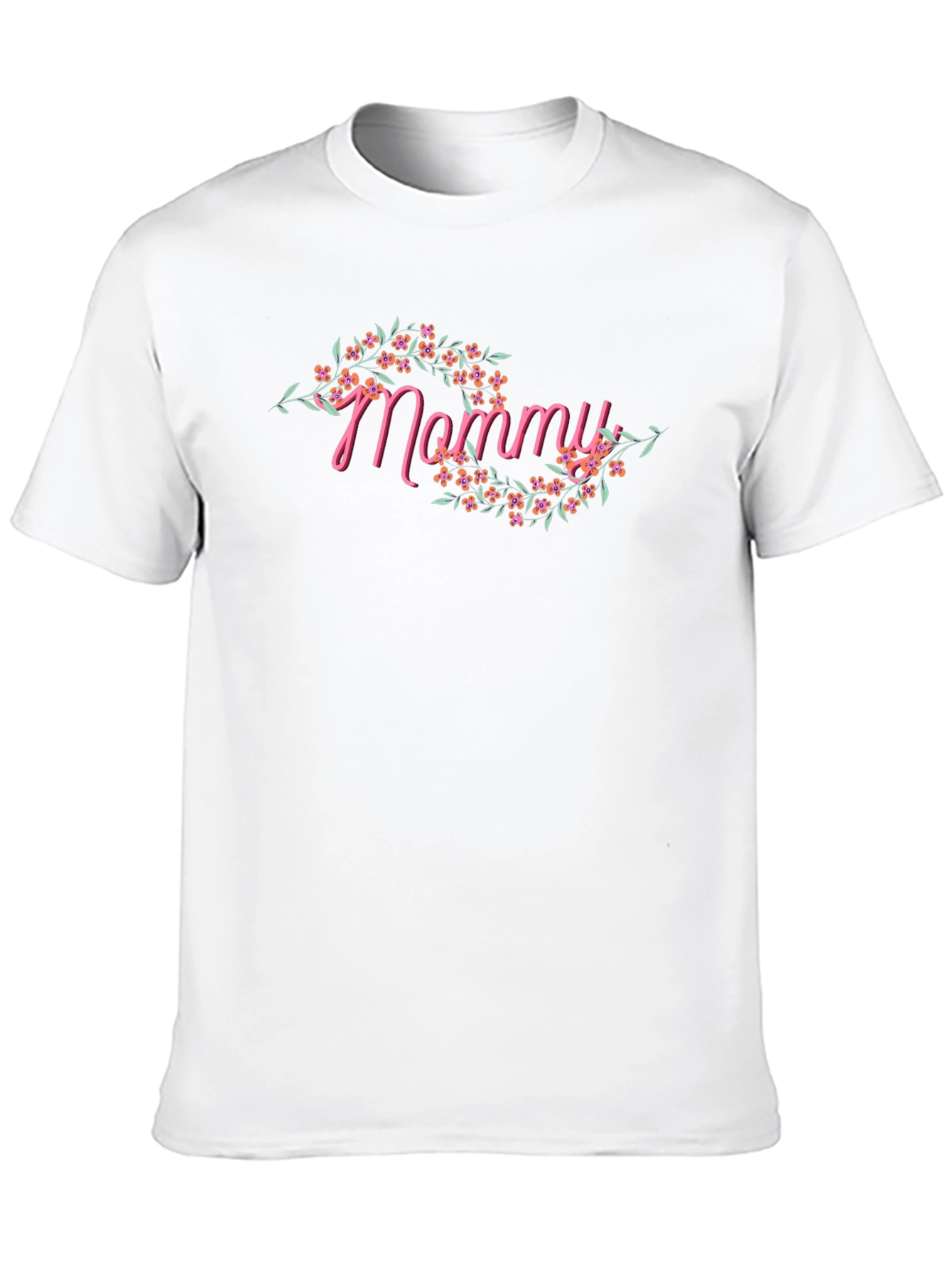 Mommy Floral Graphic Tee - Black T-Shirt