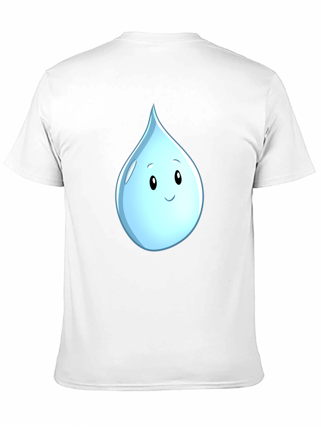 Cute Water Drop Graphic Black T-Shirt