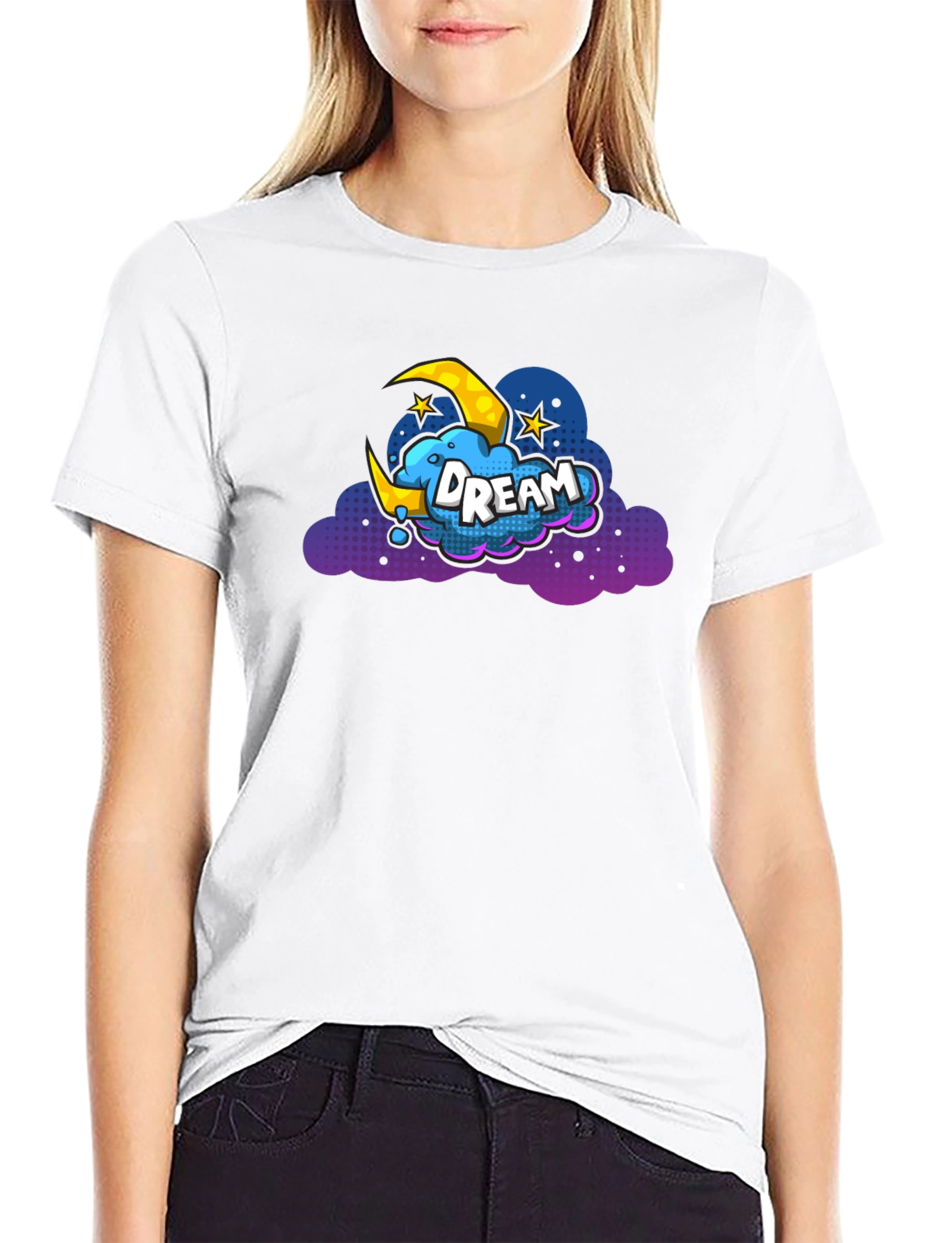Dream Cloud Graphic T-Shirt - Black