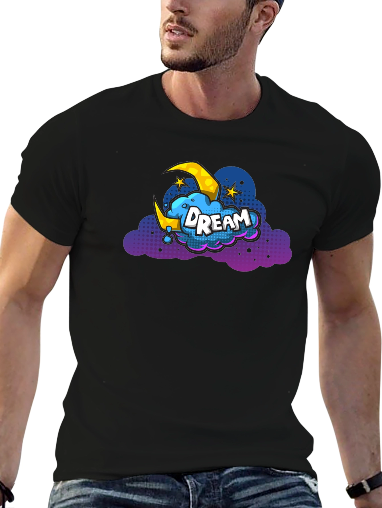 Dream Cloud Graphic T-Shirt - Black