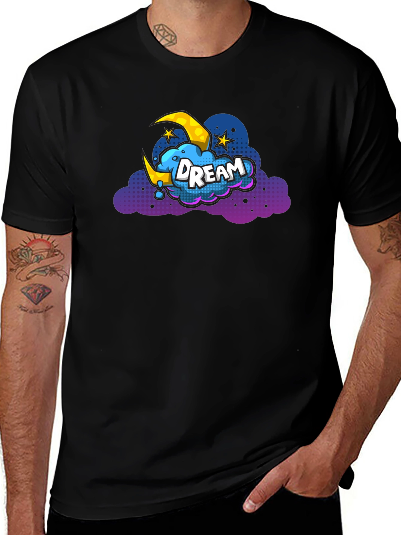 Dream Cloud Graphic T-Shirt - Black