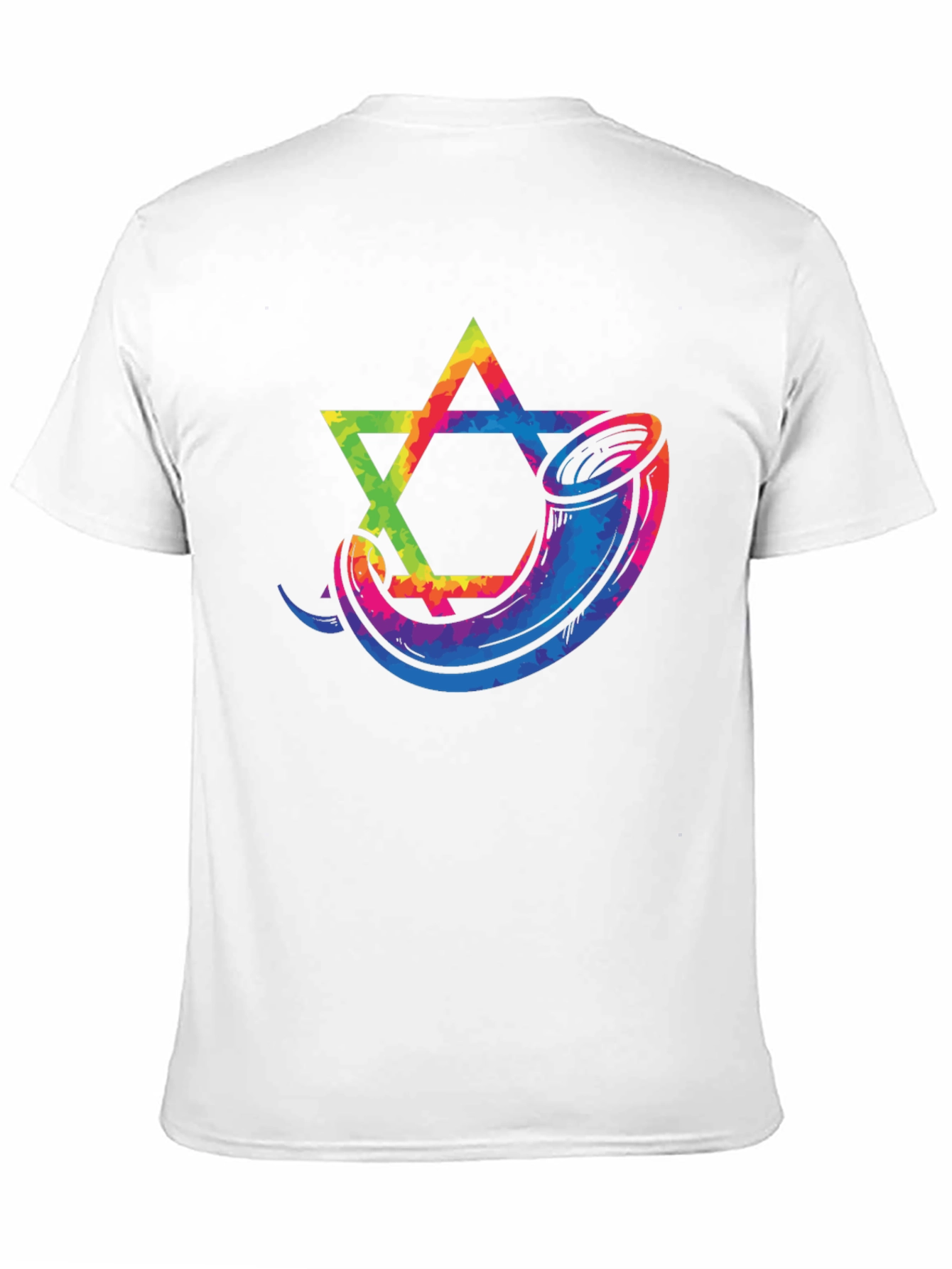 Star of David Shofar Graphic Tee - Black