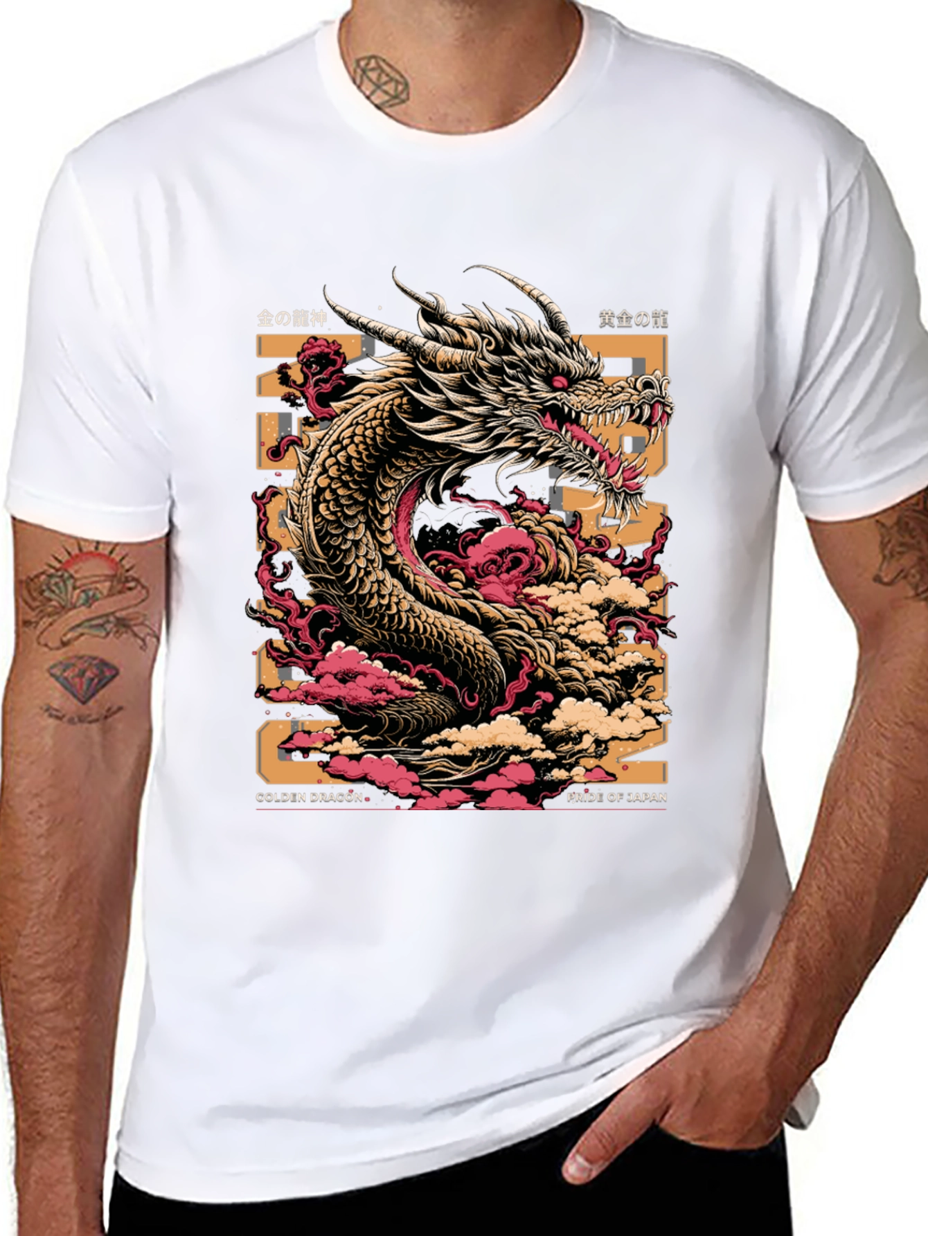 Golden Dragon Graphic Tee - Pride of Japan