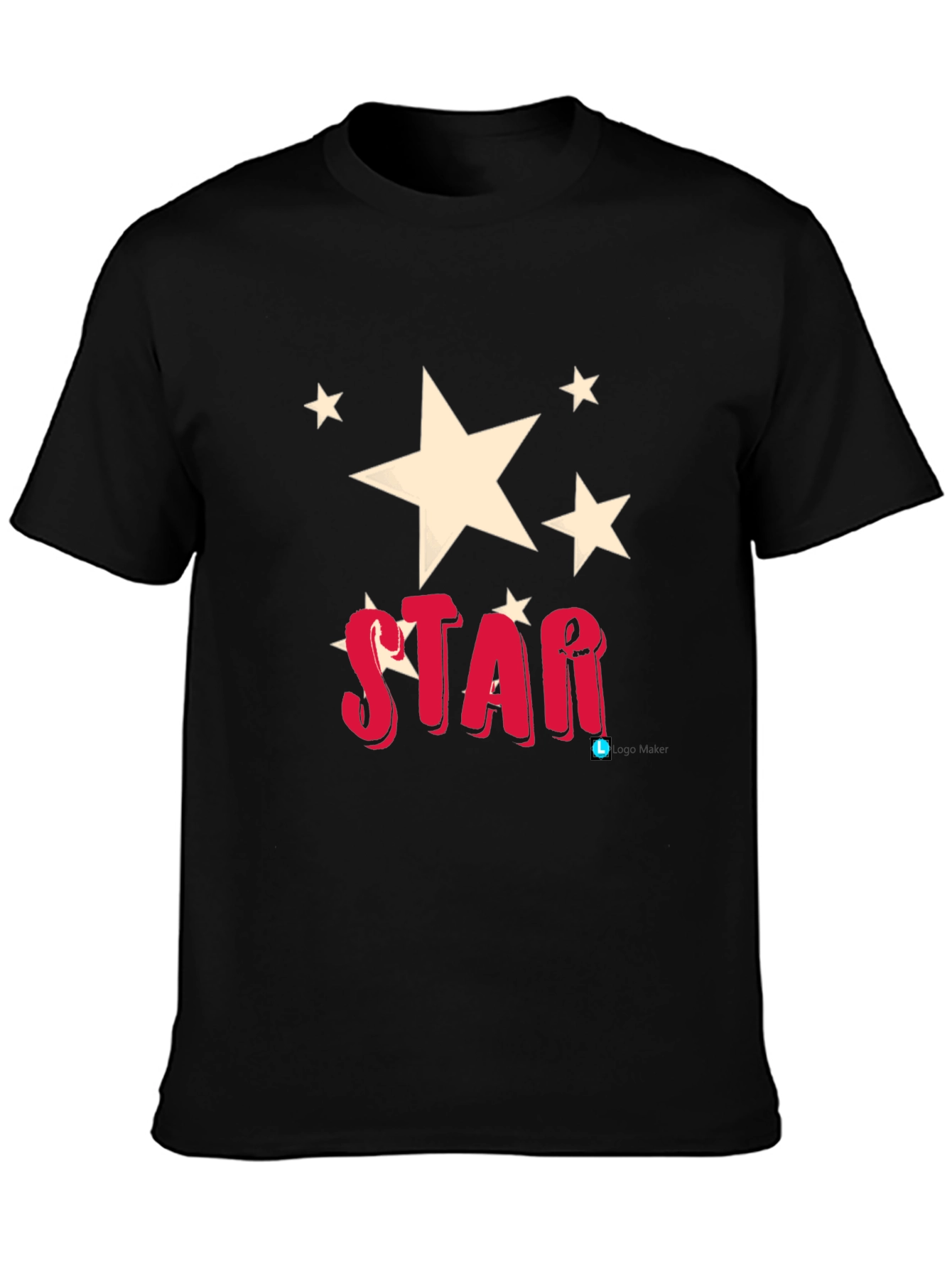 Star Graphic Black Tee Shirt