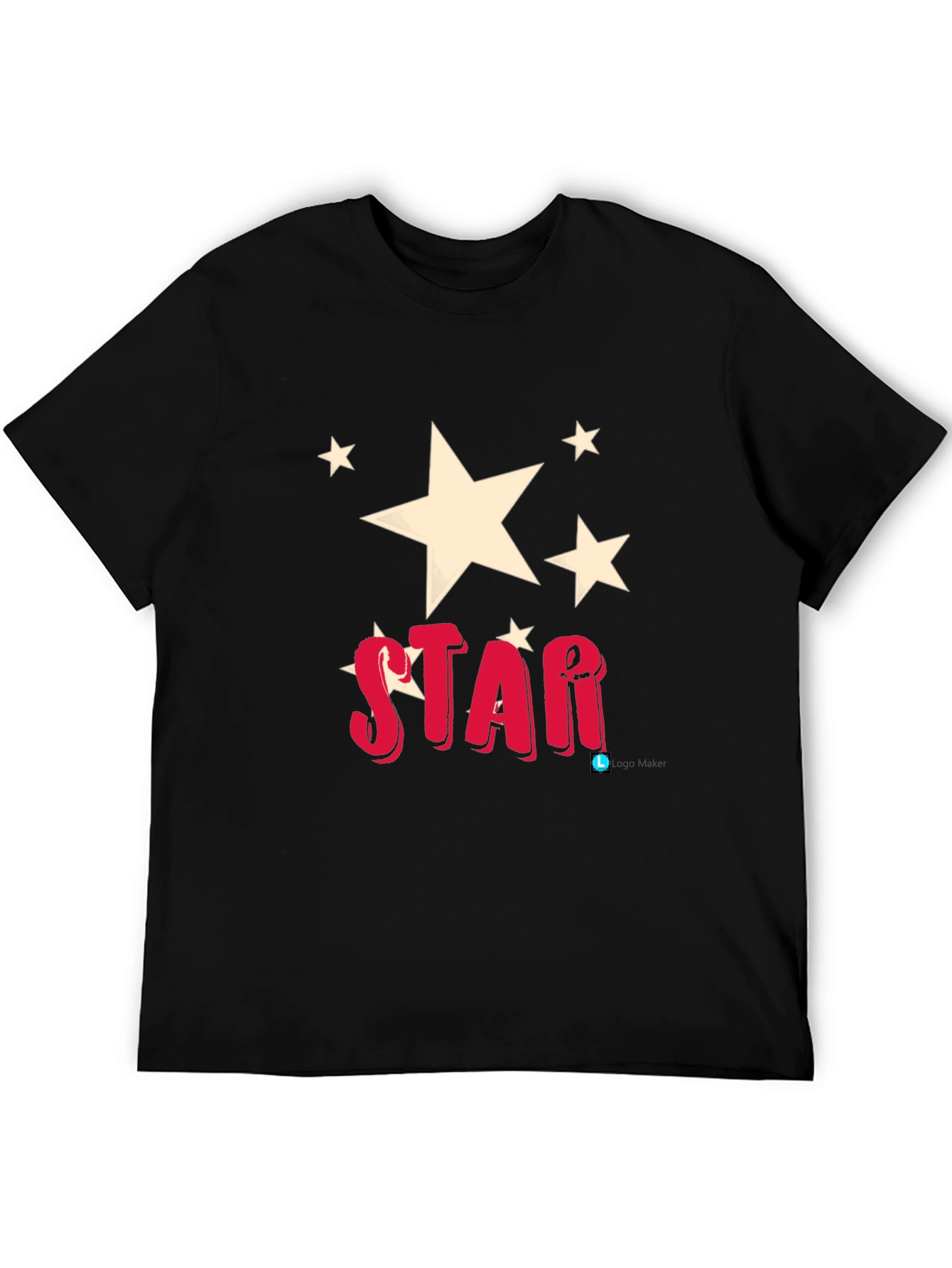 Star Graphic Black Tee Shirt